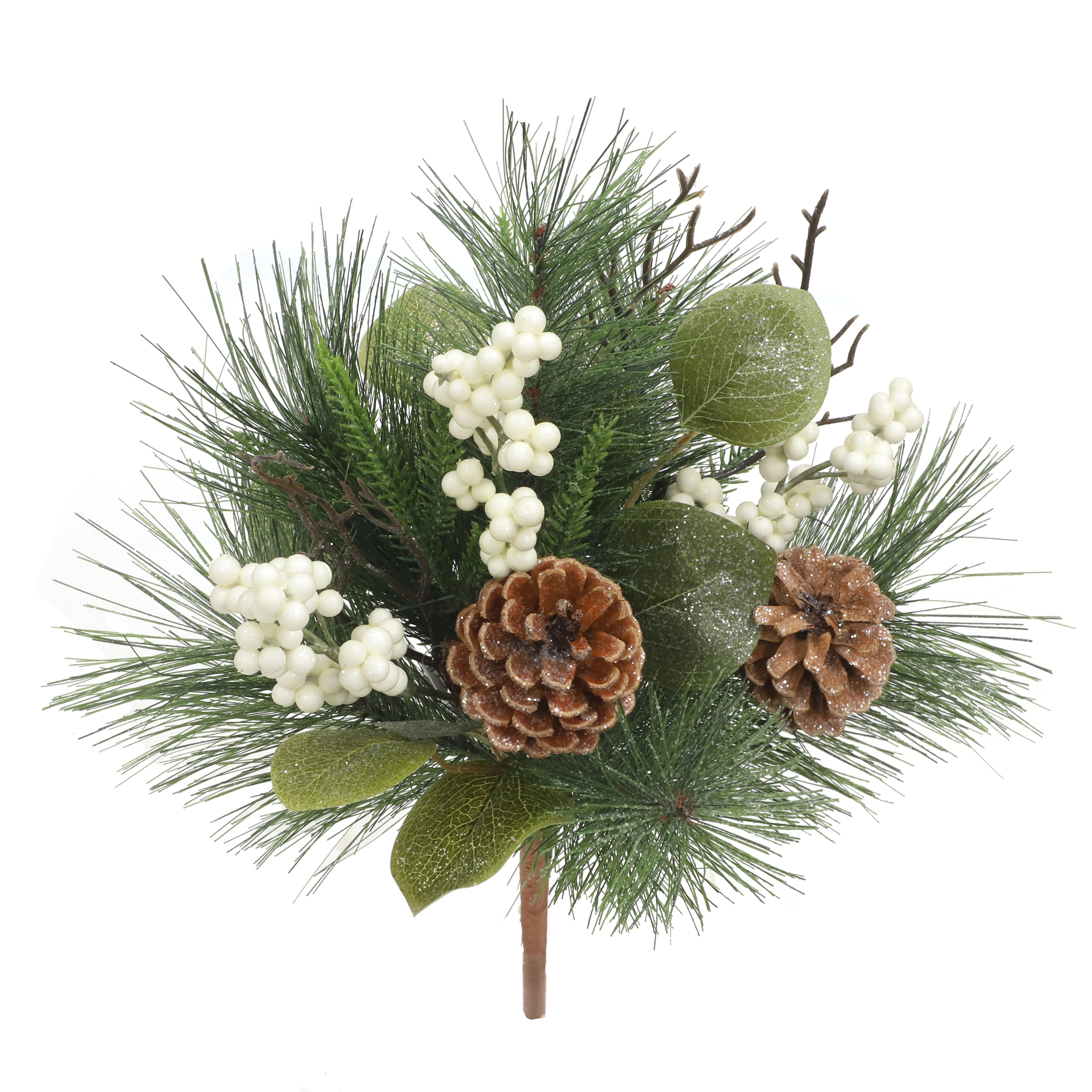 16&#x22; White Berry &#x26; Pine Deluxe Bush by Ashland&#xAE;