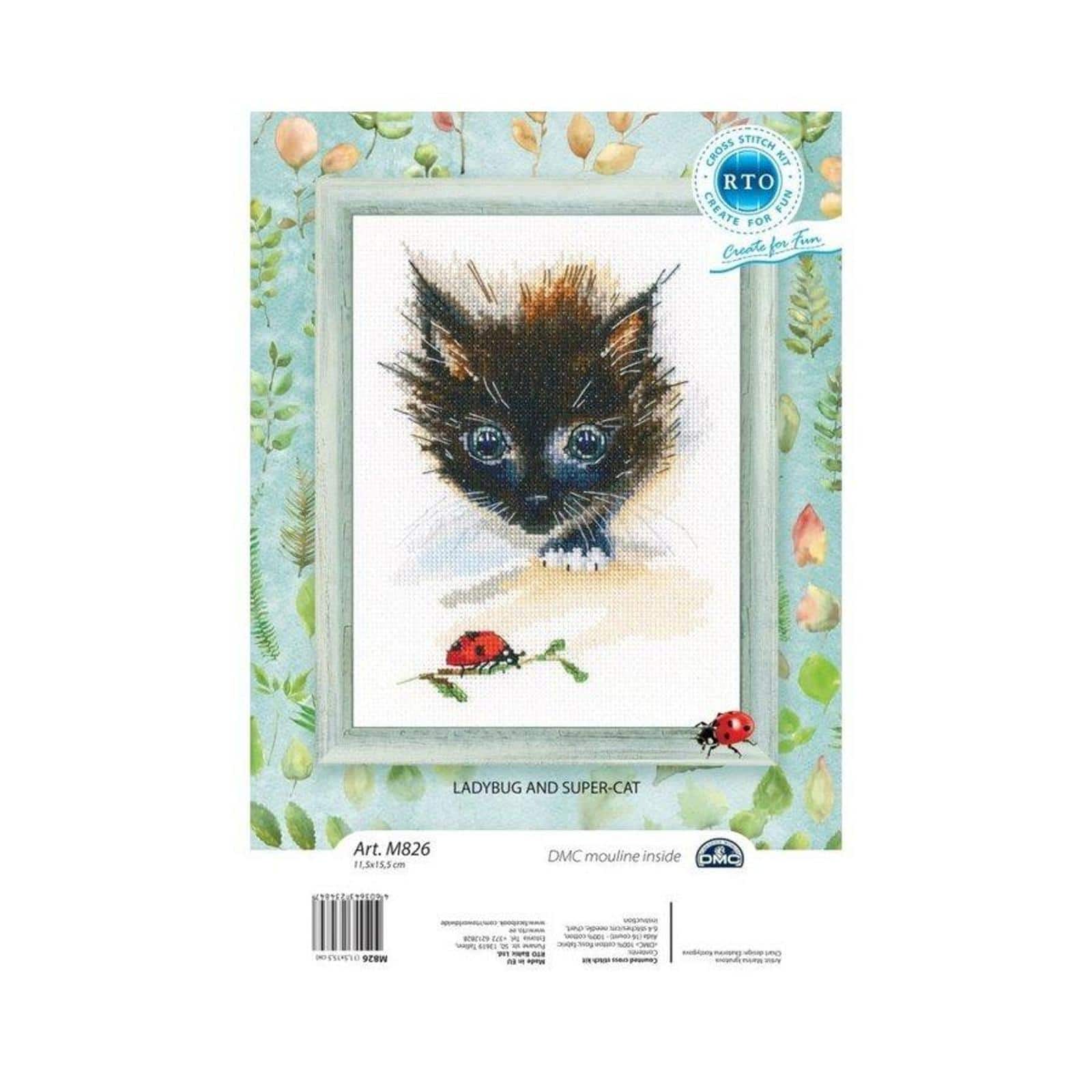 RTO Ladybug &#x26; Super Cat Cross Stitch Kit