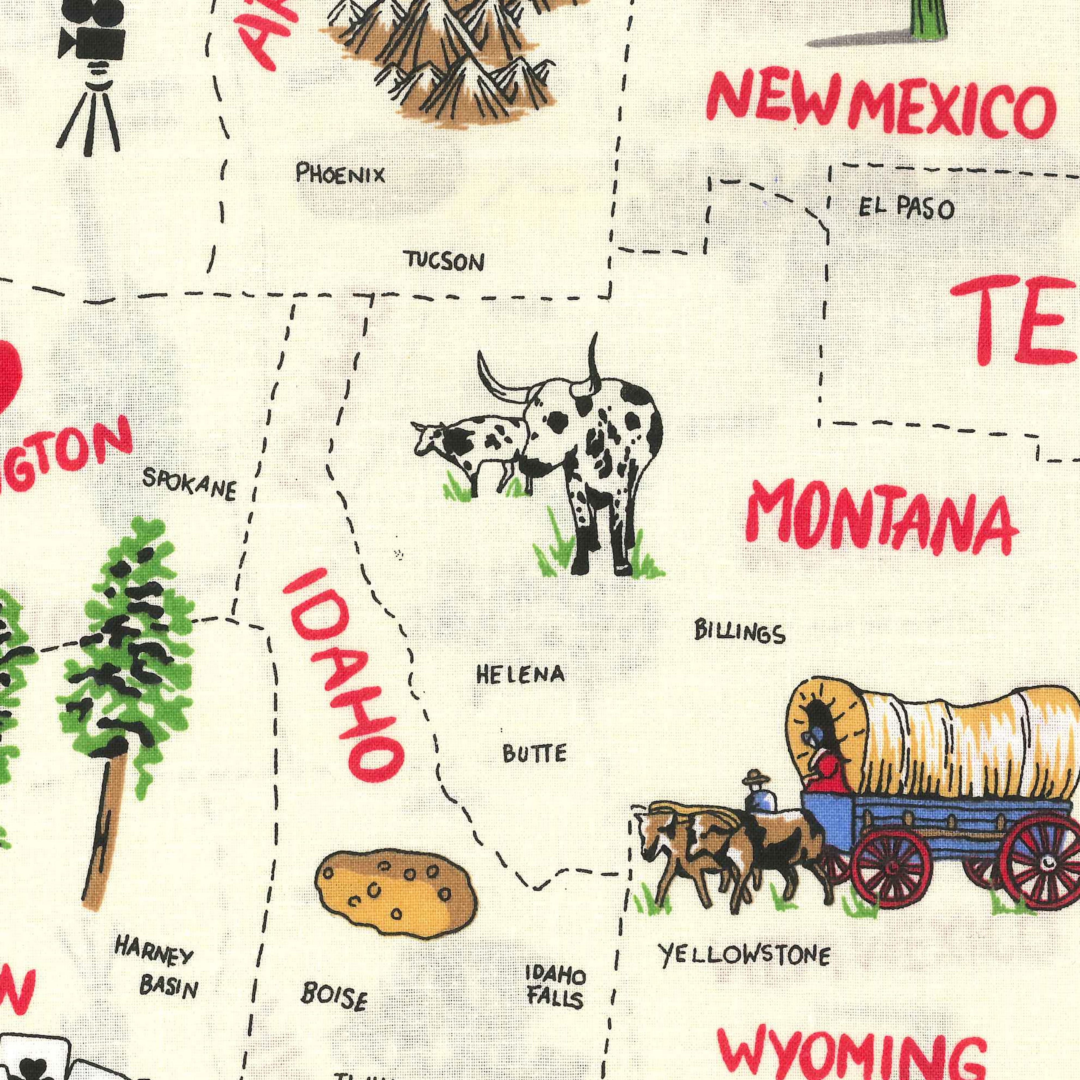 Fabric Traditions United States Map Cotton Fabric