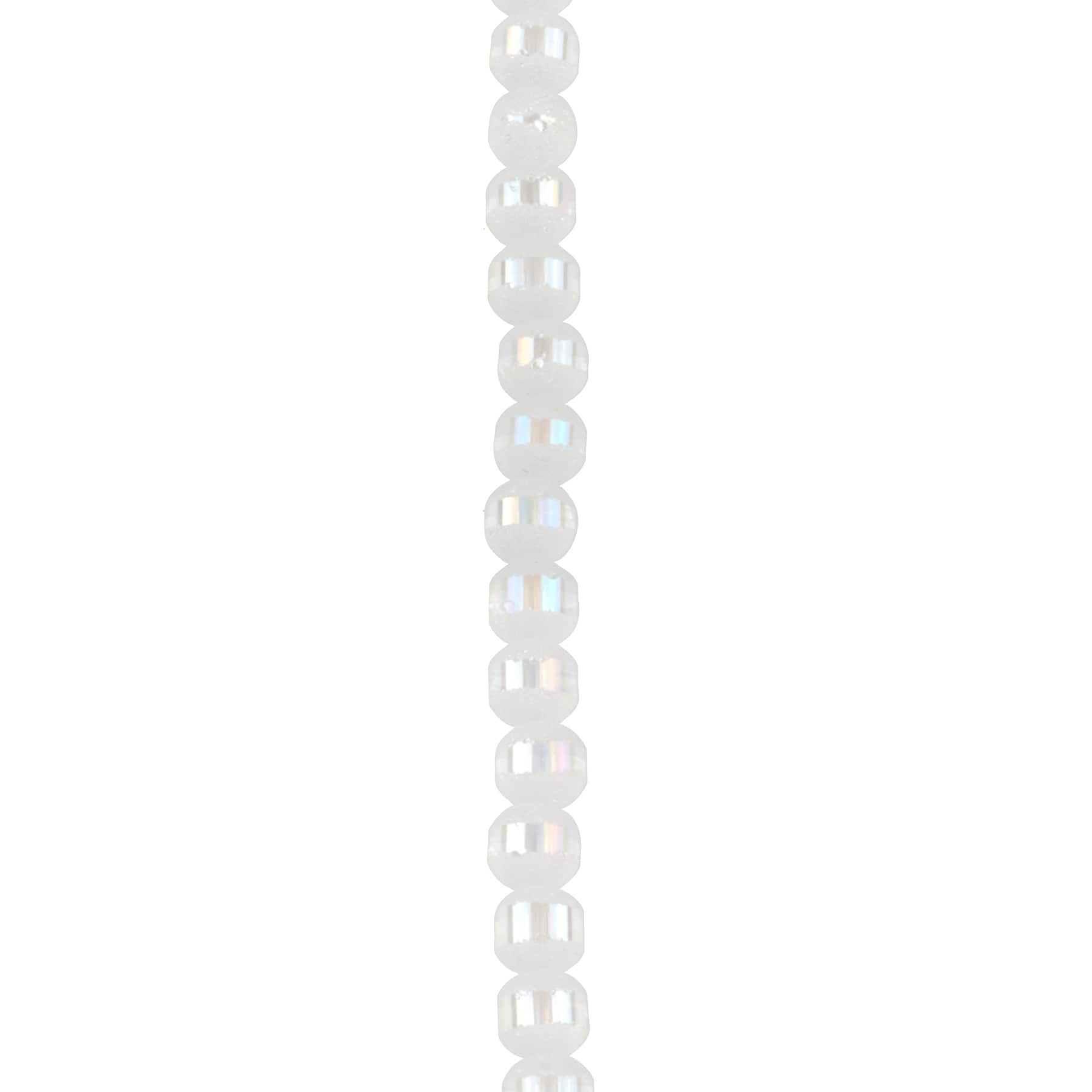 12 Packs: 30 ct. (360 total) White Glass Round Beads, 6mm by Bead Landing™