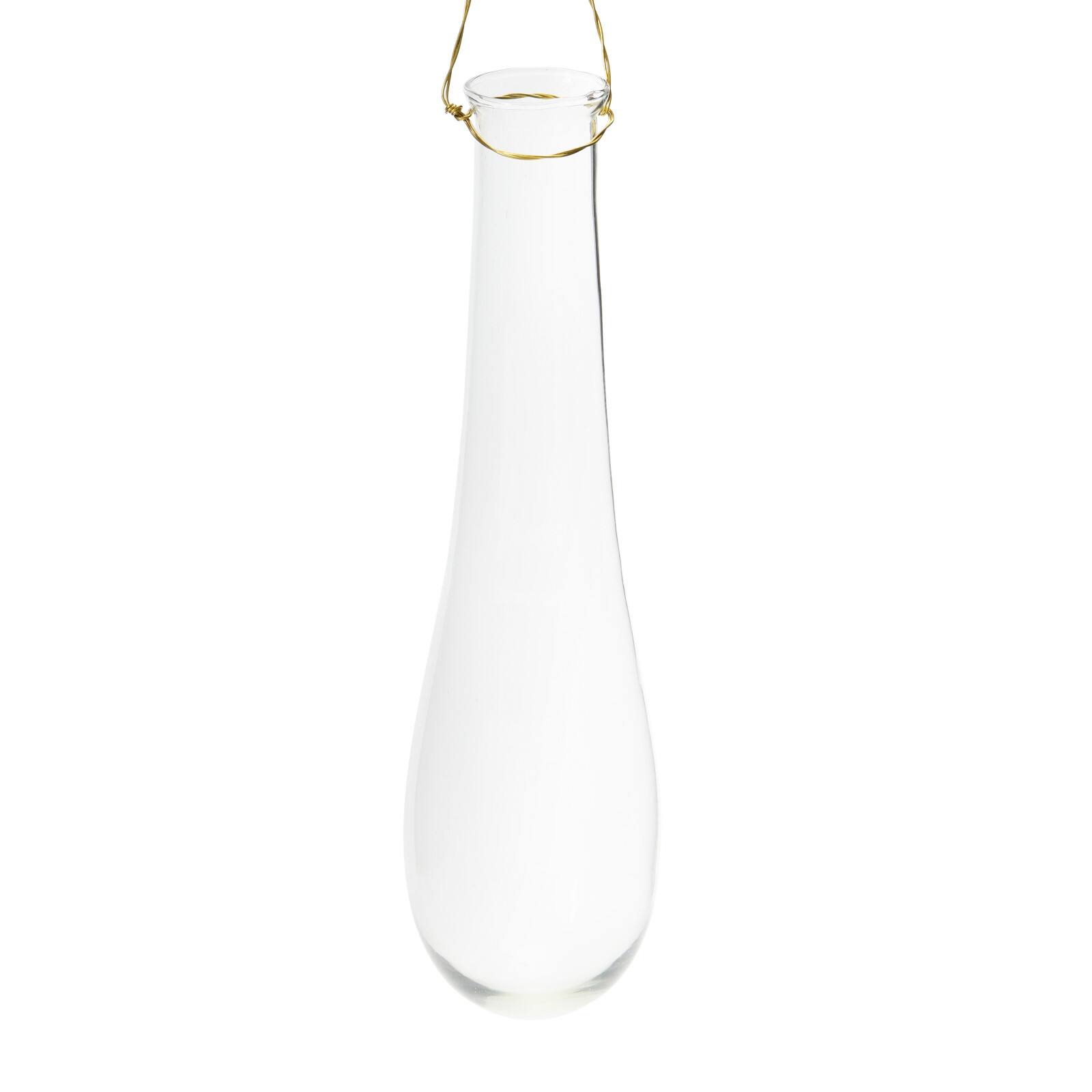 Hello Honey® 12" Hanging Glass Teardrop Vase