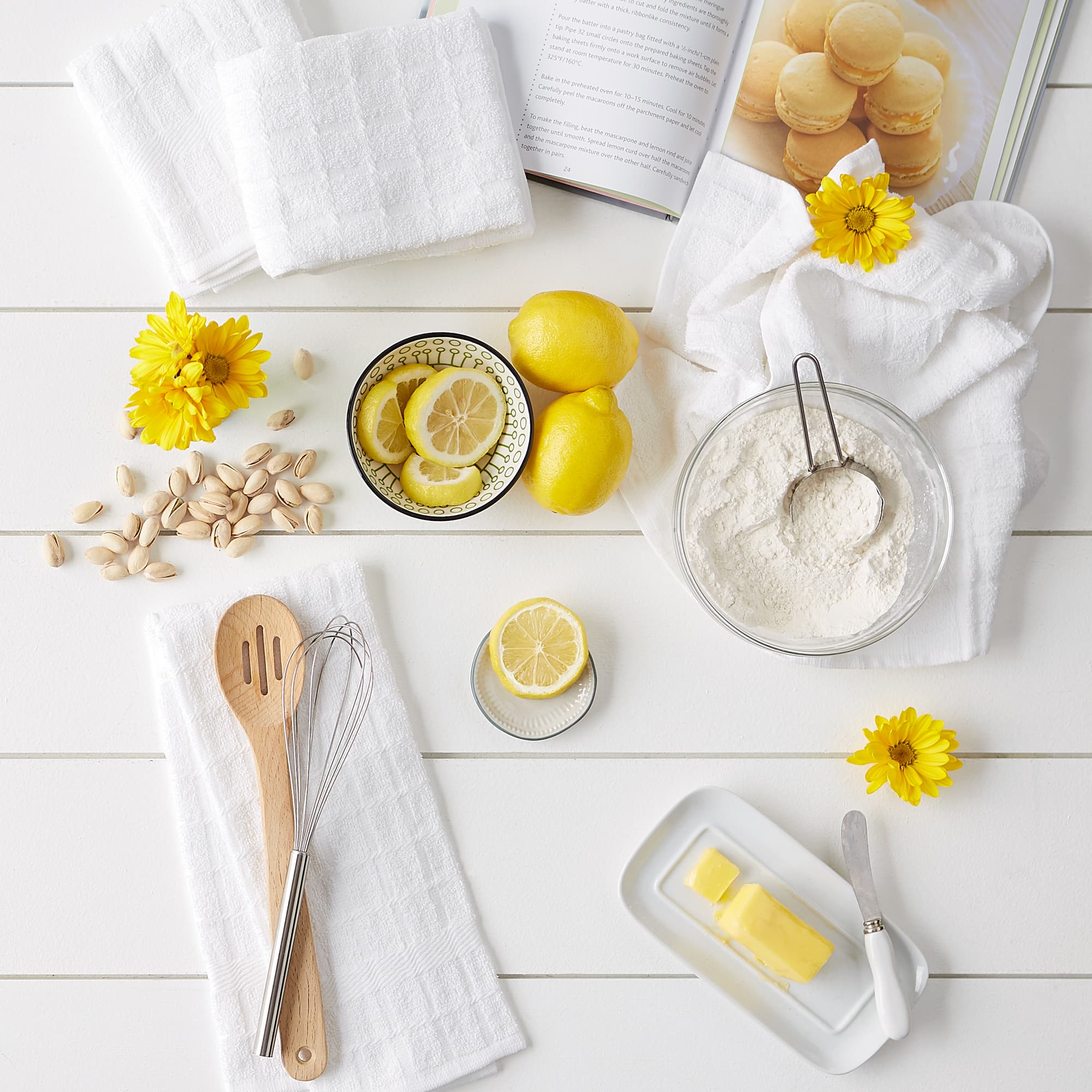 DII® Solid Windowpane Terry Dishtowels, 4ct.