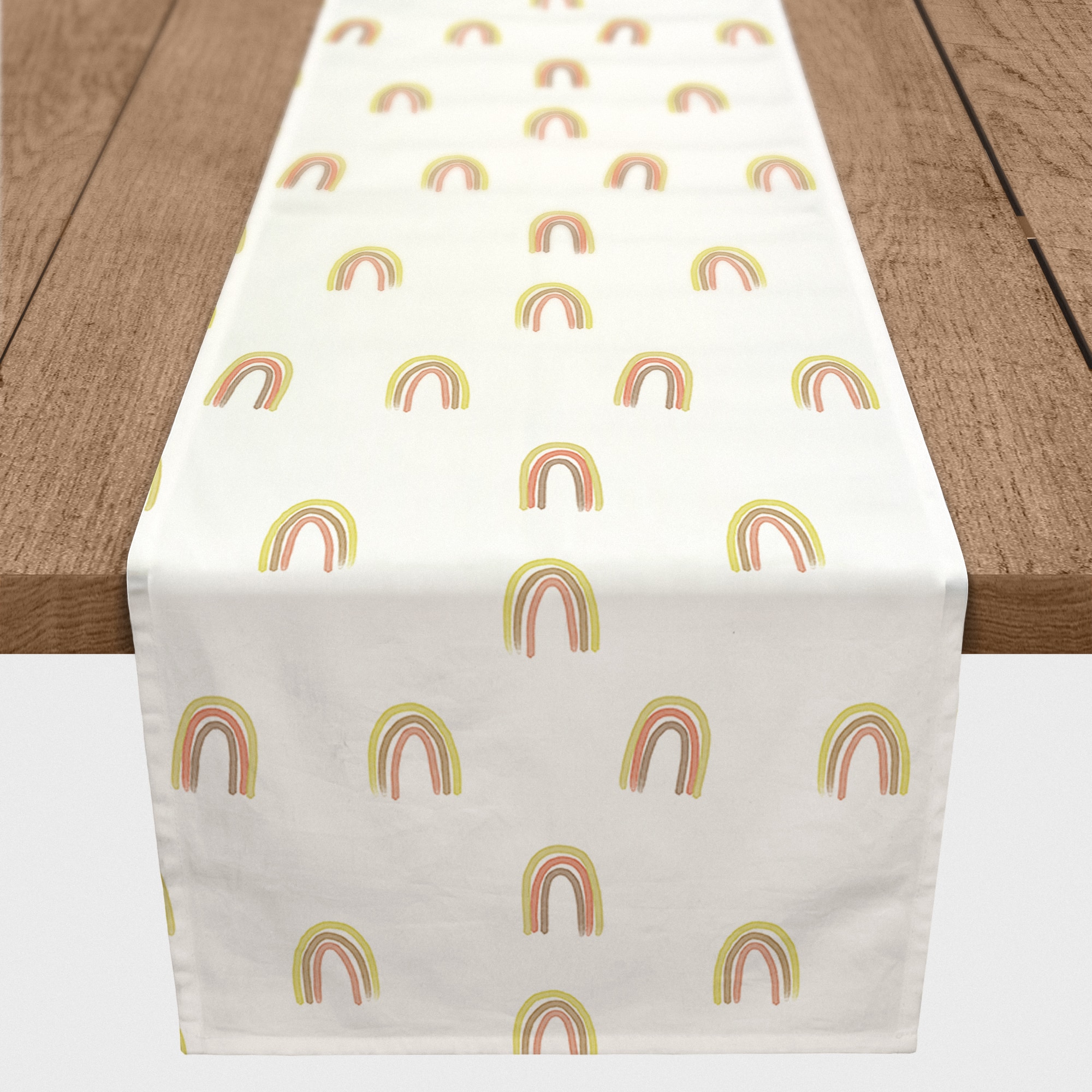 Random Rainbow Pattern 16" x 72" Cotton Twill Runner