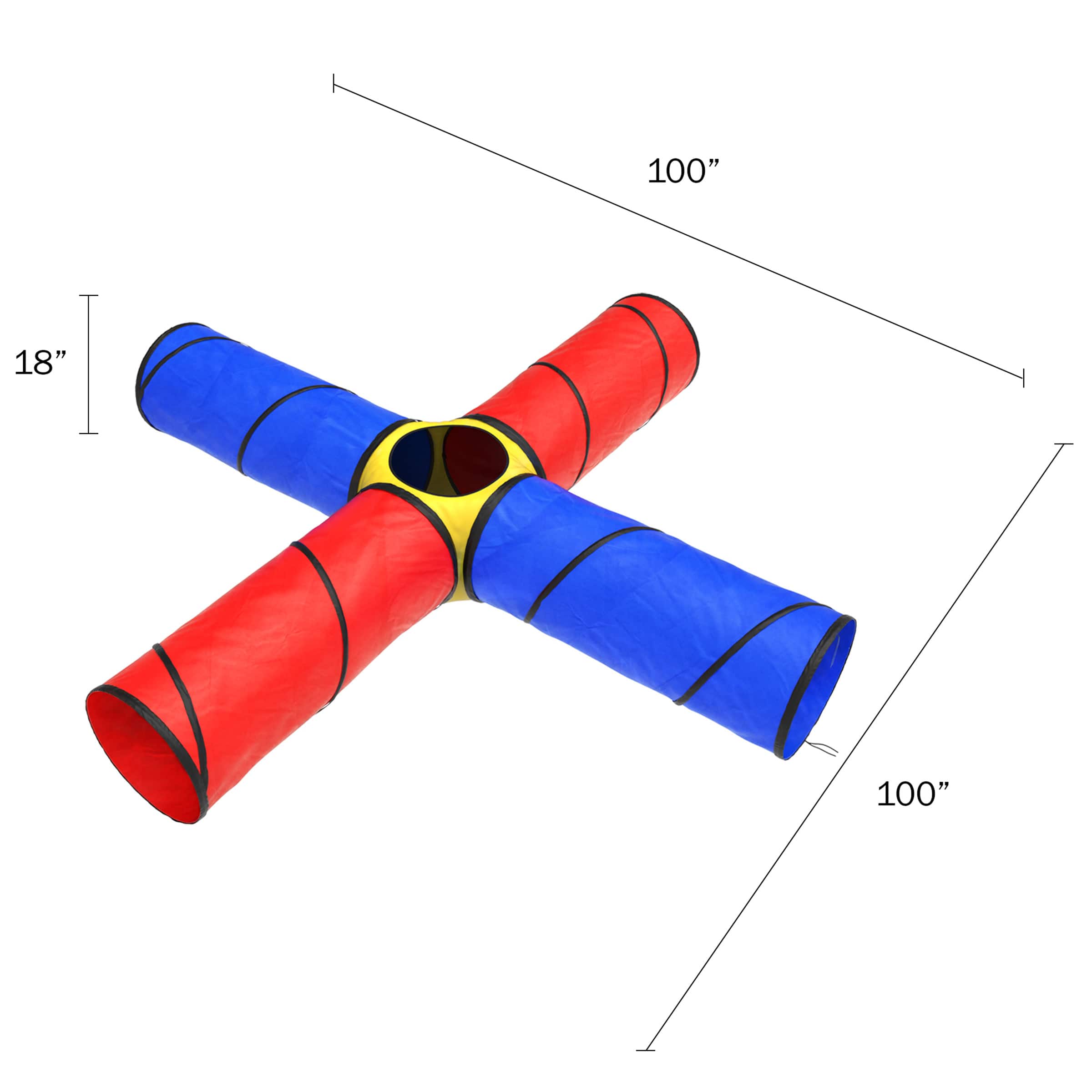 Toy Time 4-Way Kid's Play Tunnel