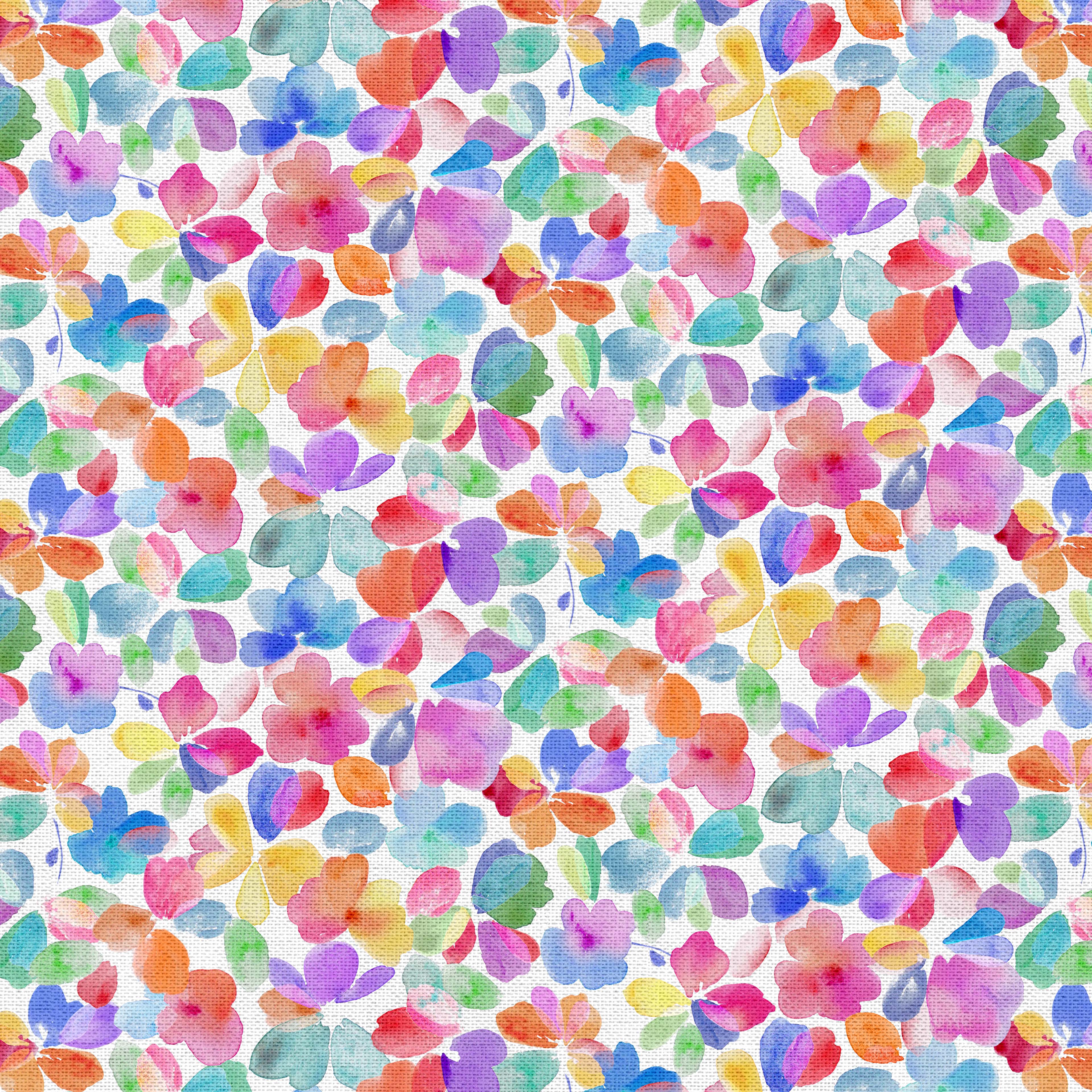 Fabric Editions Multicolor Abstract Floral Cotton Fabric