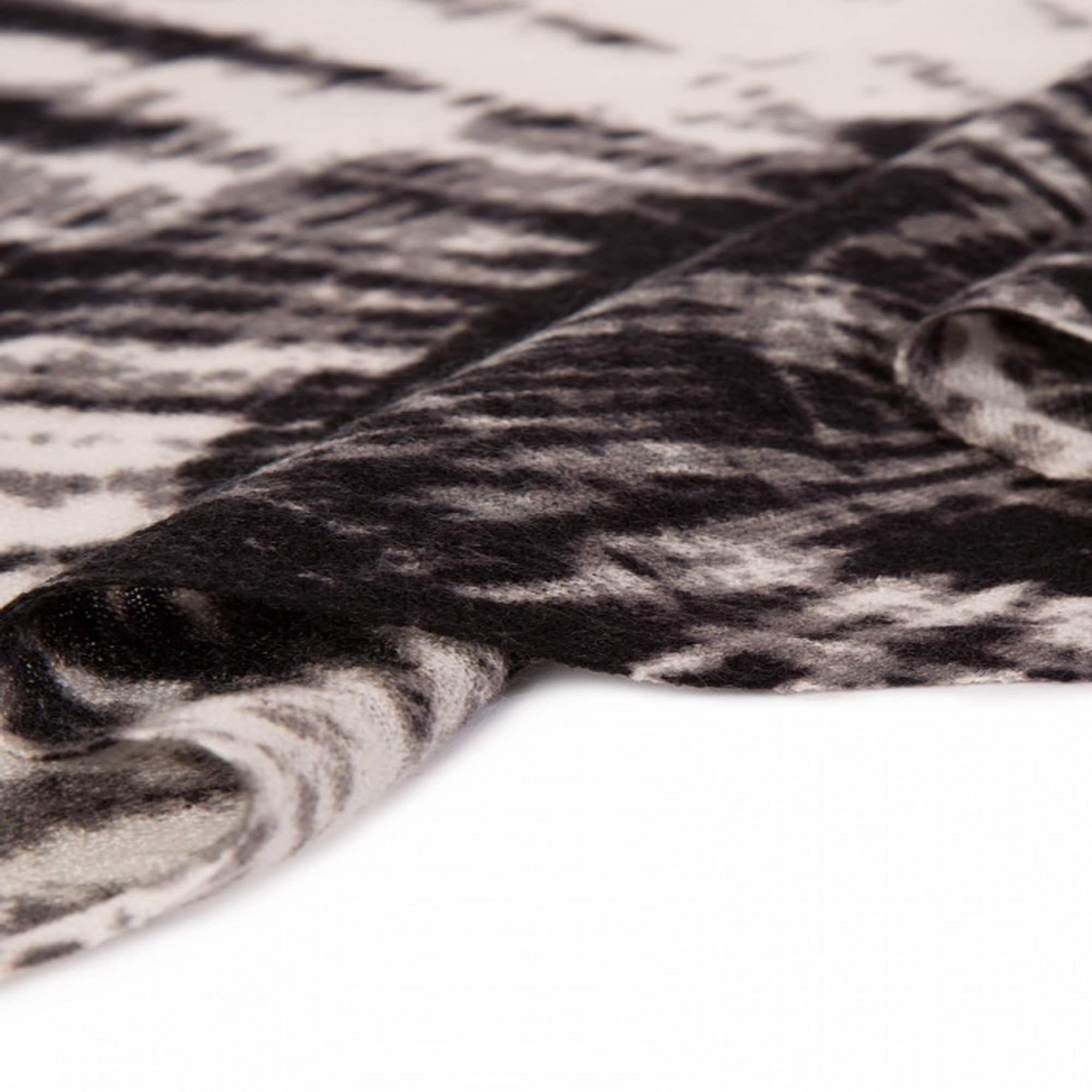 Glitzhome® 78" Black, White & Gray Tie Dye Scarf with Fringe