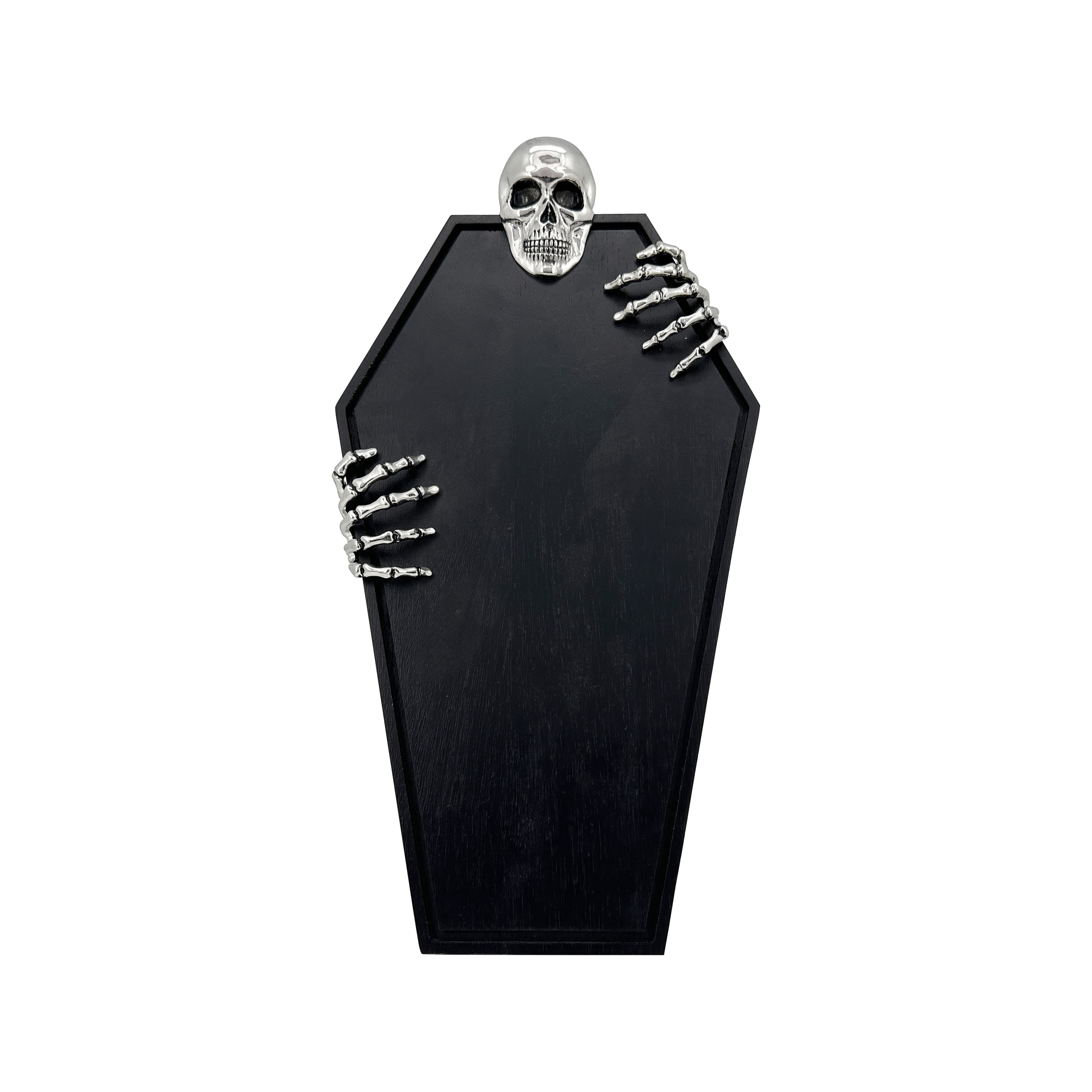 Silver Skeleton Coffin Cheese Board by Makery™