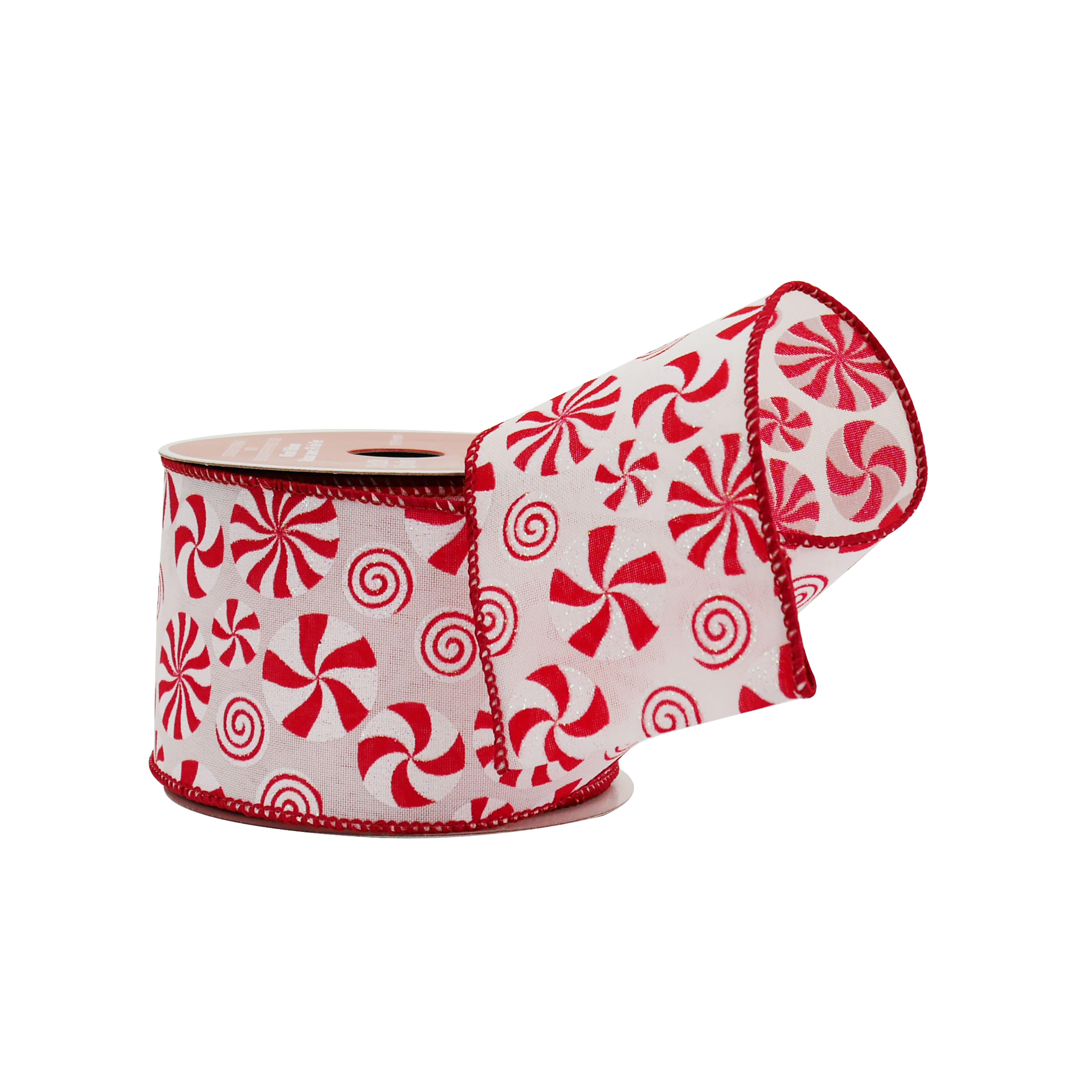 2.5&#x22; x 20ft. Peppermint Swirl Wired Ribbon by Celebrate It&#xAE;