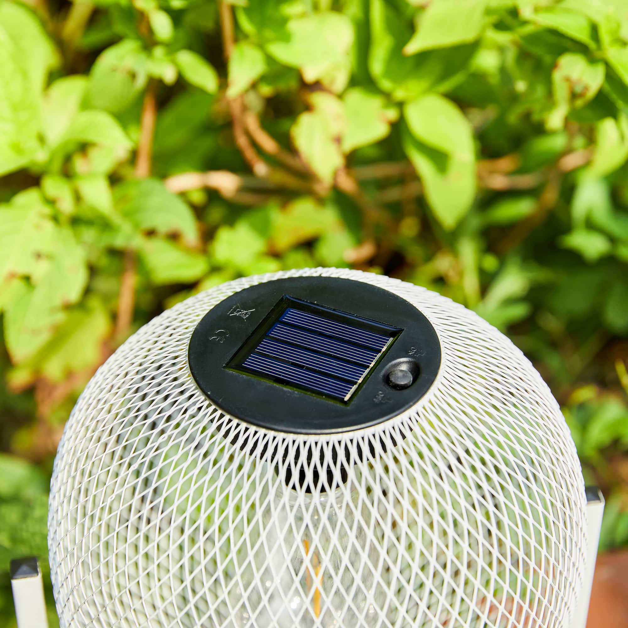 Glitzhome® 11.5" Metal Mesh Solar Powered Lantern with Stand