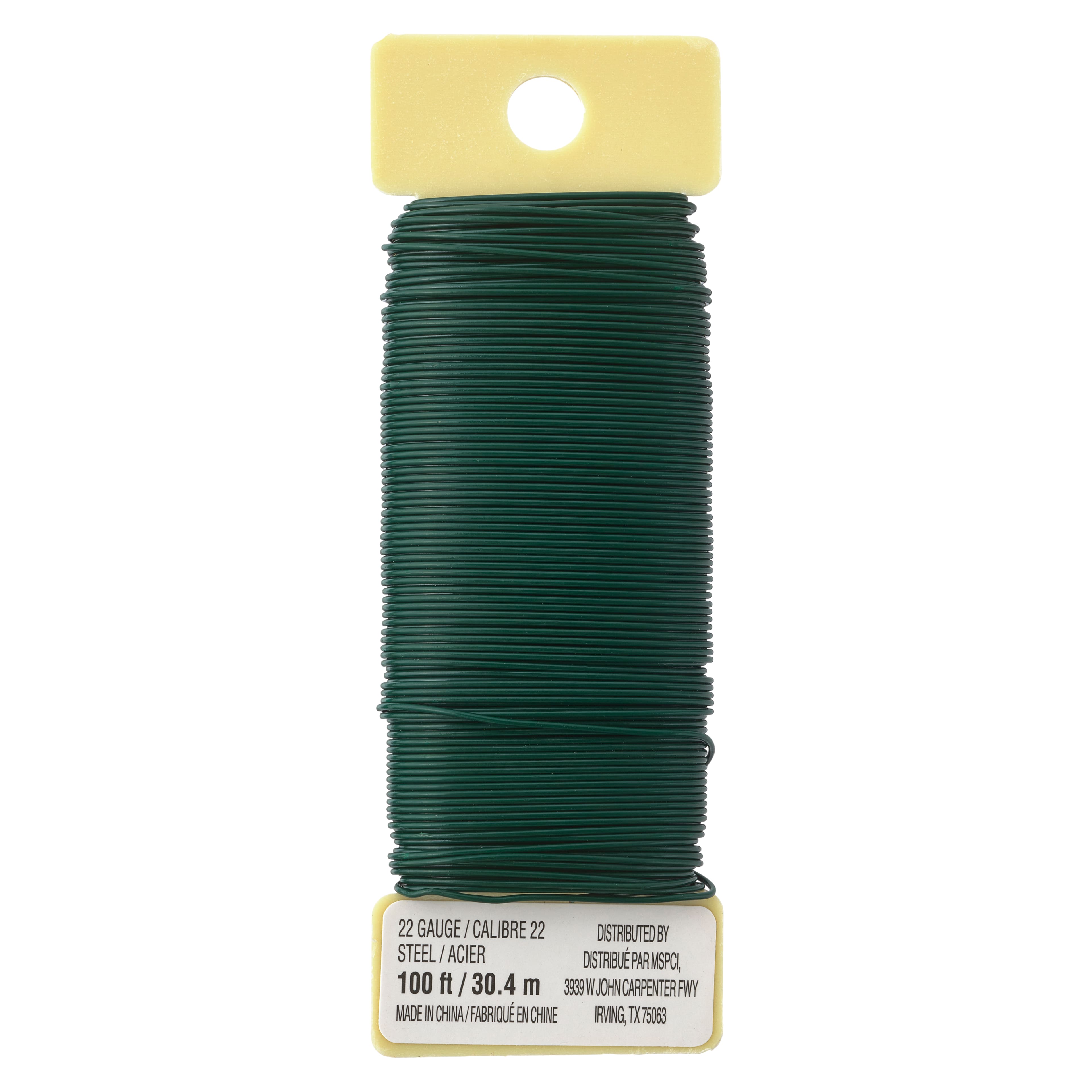HAHIYO 22Gauge Green 1Rolls Total 38yards(115feet) Metal Floral Wire  Flexible Paddle Wire Florist Wire Garden Wire for Crafts Christmas Wreaths  Tree