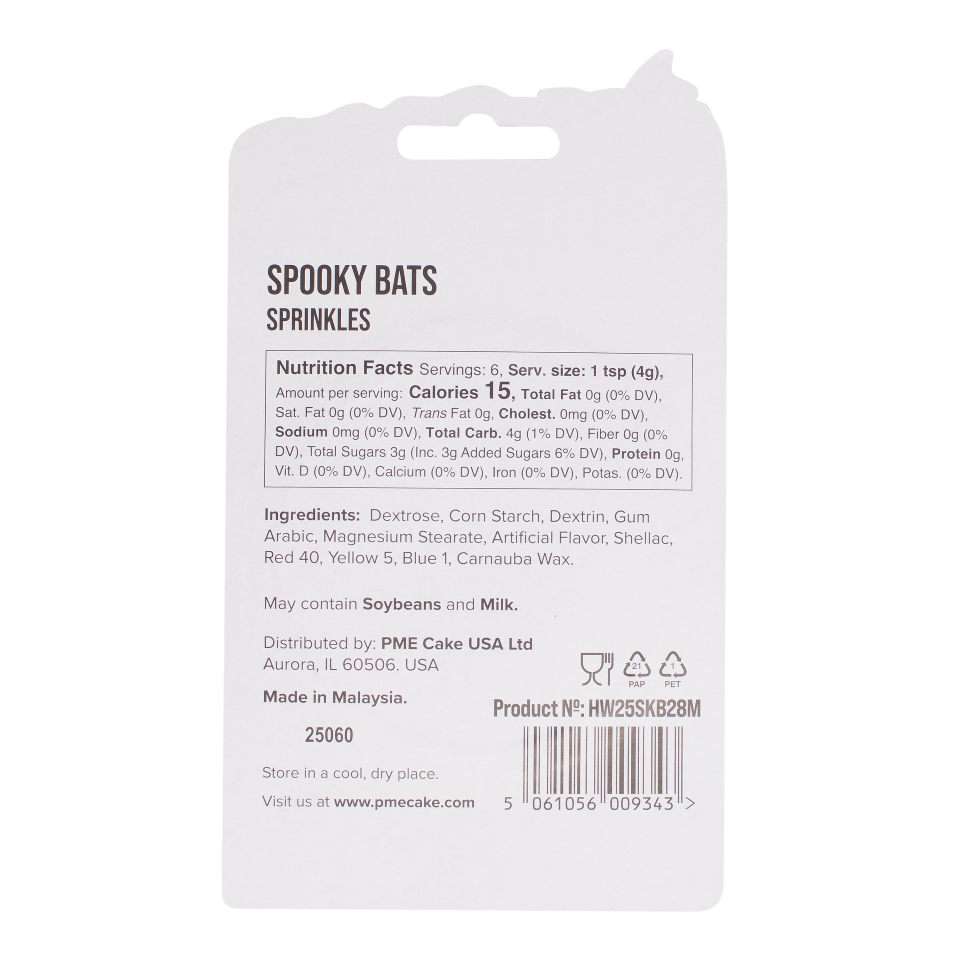 PME Cake Sweet Street® Spooky Bats Sprinkles