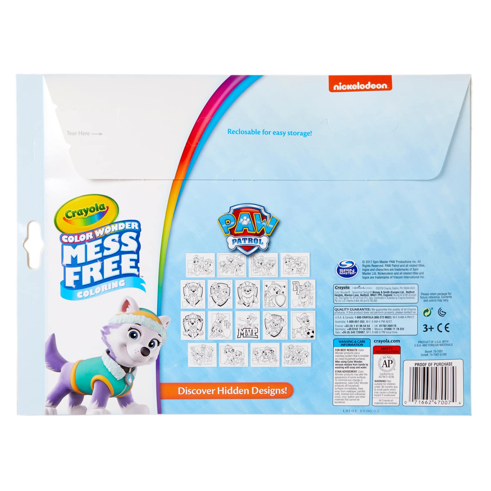 9 Packs: 2 ct. (18 total) Crayola® Color Wonder® Paw Patrol™ Mess Free Coloring Pad & Markers