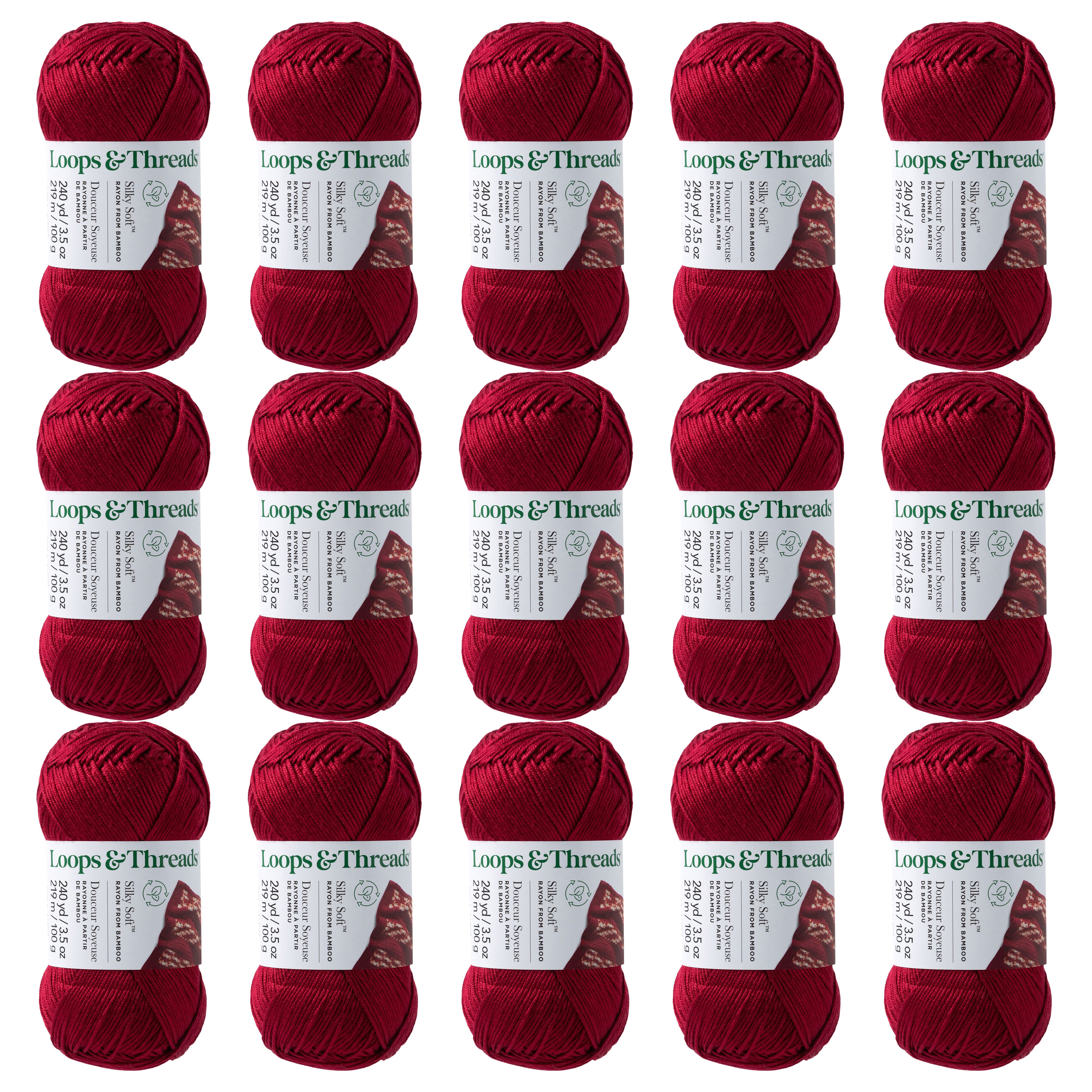 15 Pack: Silky Soft™ Yarn by Loops & Threads®