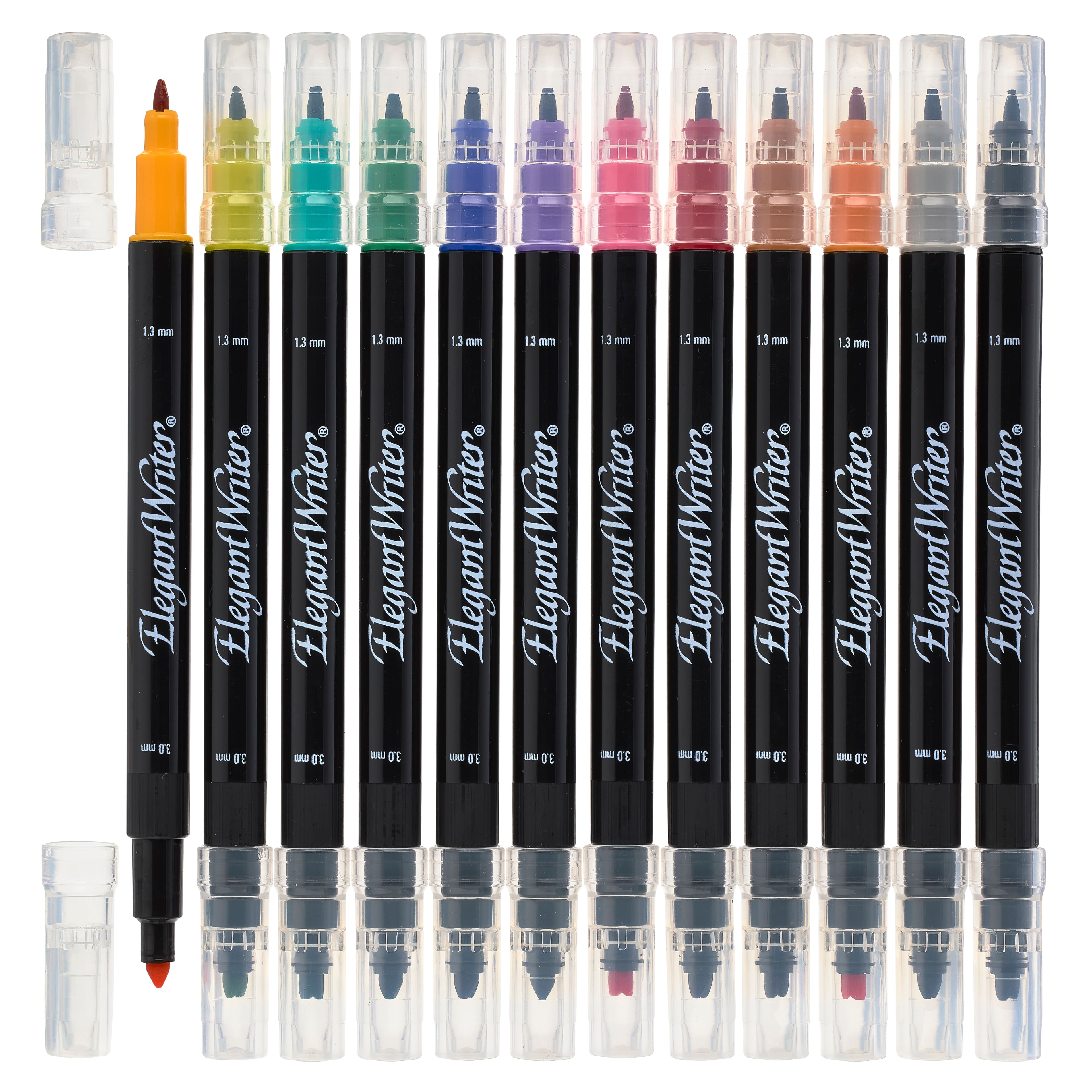 Elegant Writer Dual-Tipped Calligraphy Markers Set of 12