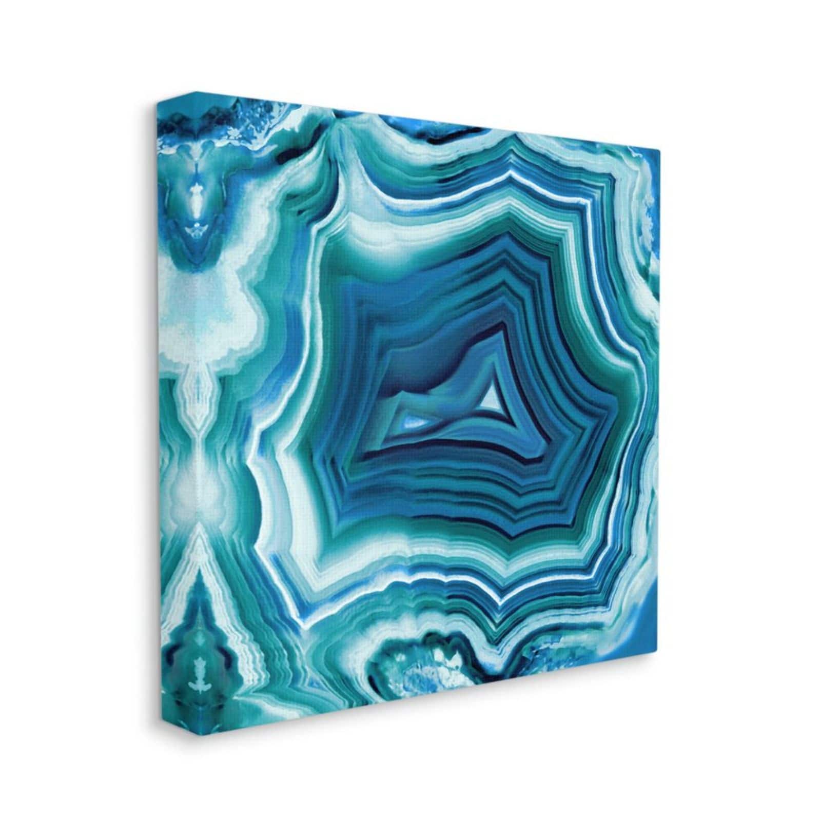 Stupell Industries Blue Agate Crystal Pattern Wall Art