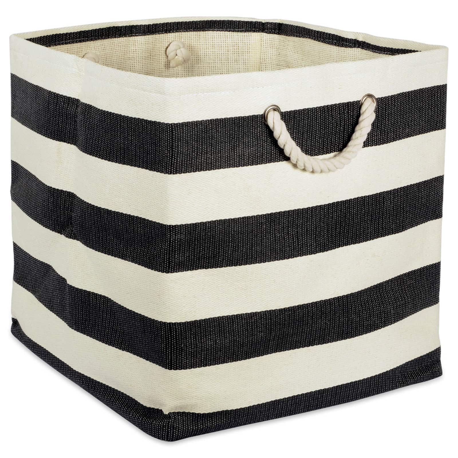 DII® 16" Striped Woven Paper Storage Cube