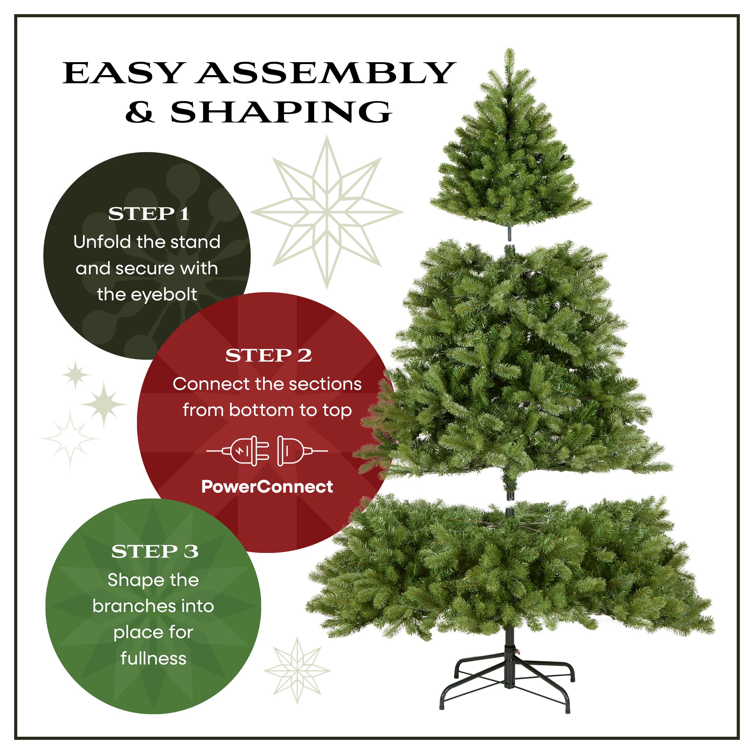 7.5ft. Pre-Lit PowerConnect&#x2122; Princeton Fraser Fir Artificial Christmas Tree, Dual Color&#xAE; LED Lights