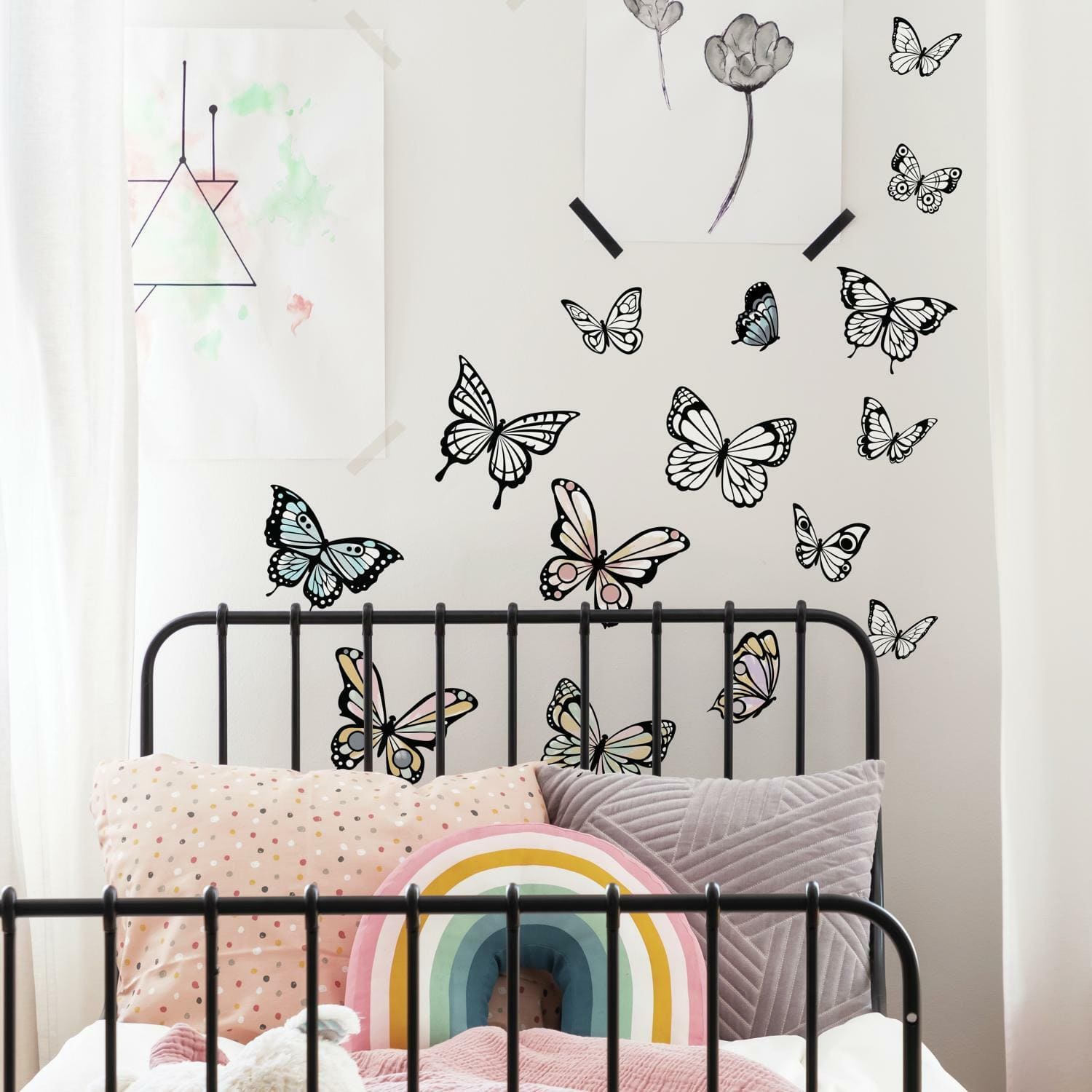 RoomMates Color Your Own Butterflies Peel &#x26; Stick Wall Decals