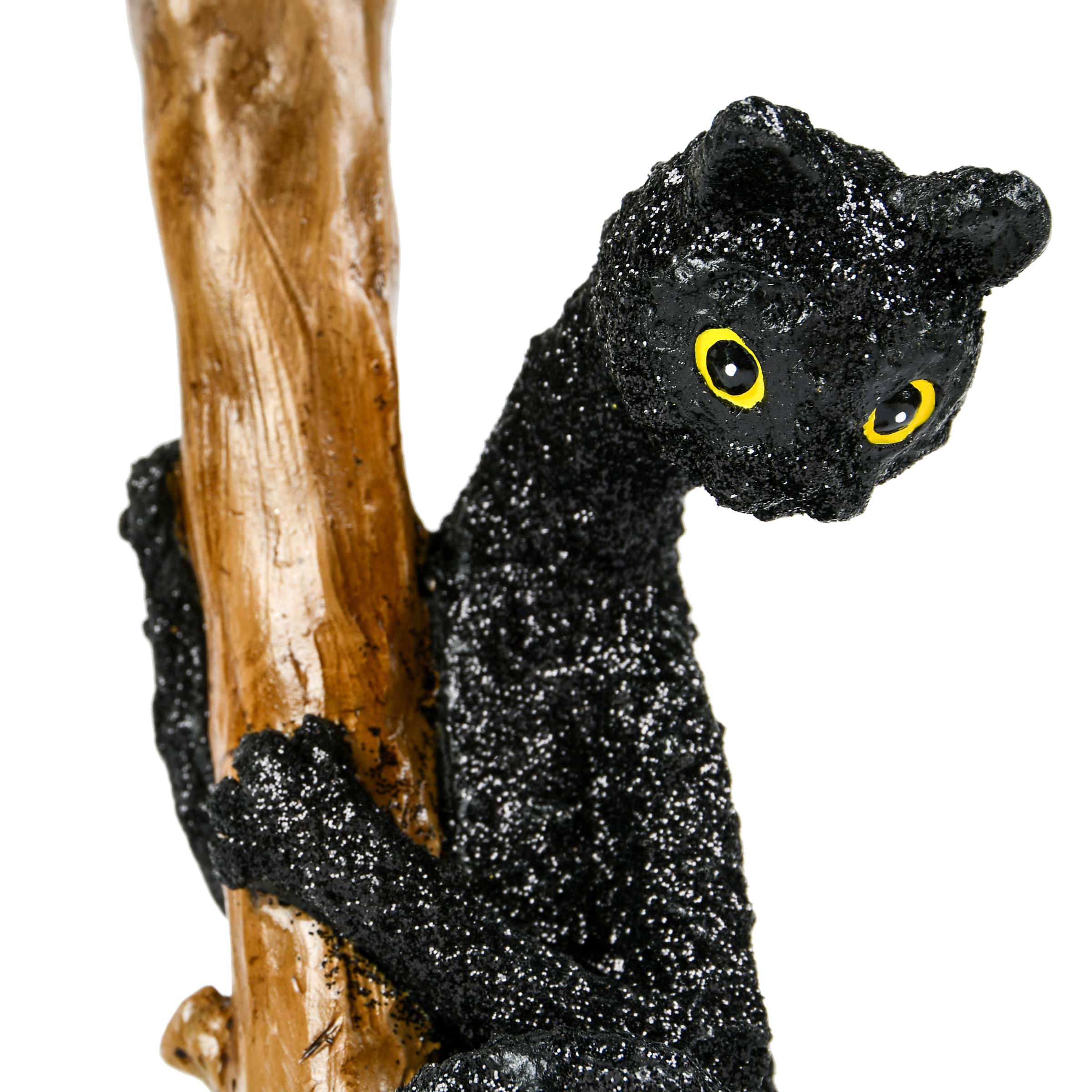 21" Halloween Black Cat Climbing Broom