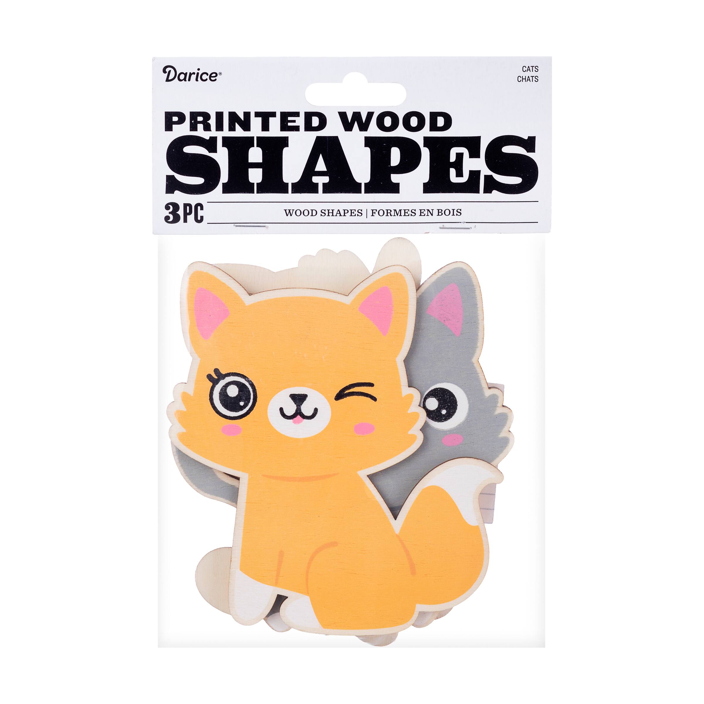 Darice&#xAE; Pet Cat Printed Wooden Shapes