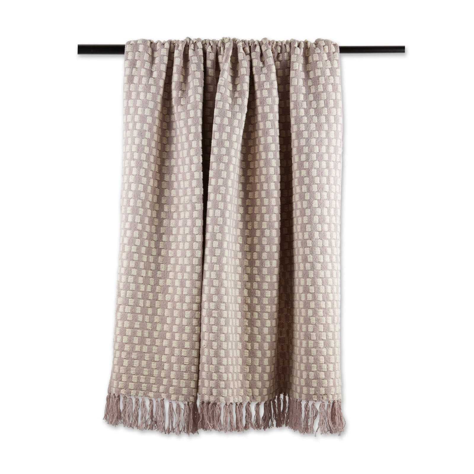 DII&#xAE; Dusty Lilac Urban Check Throw