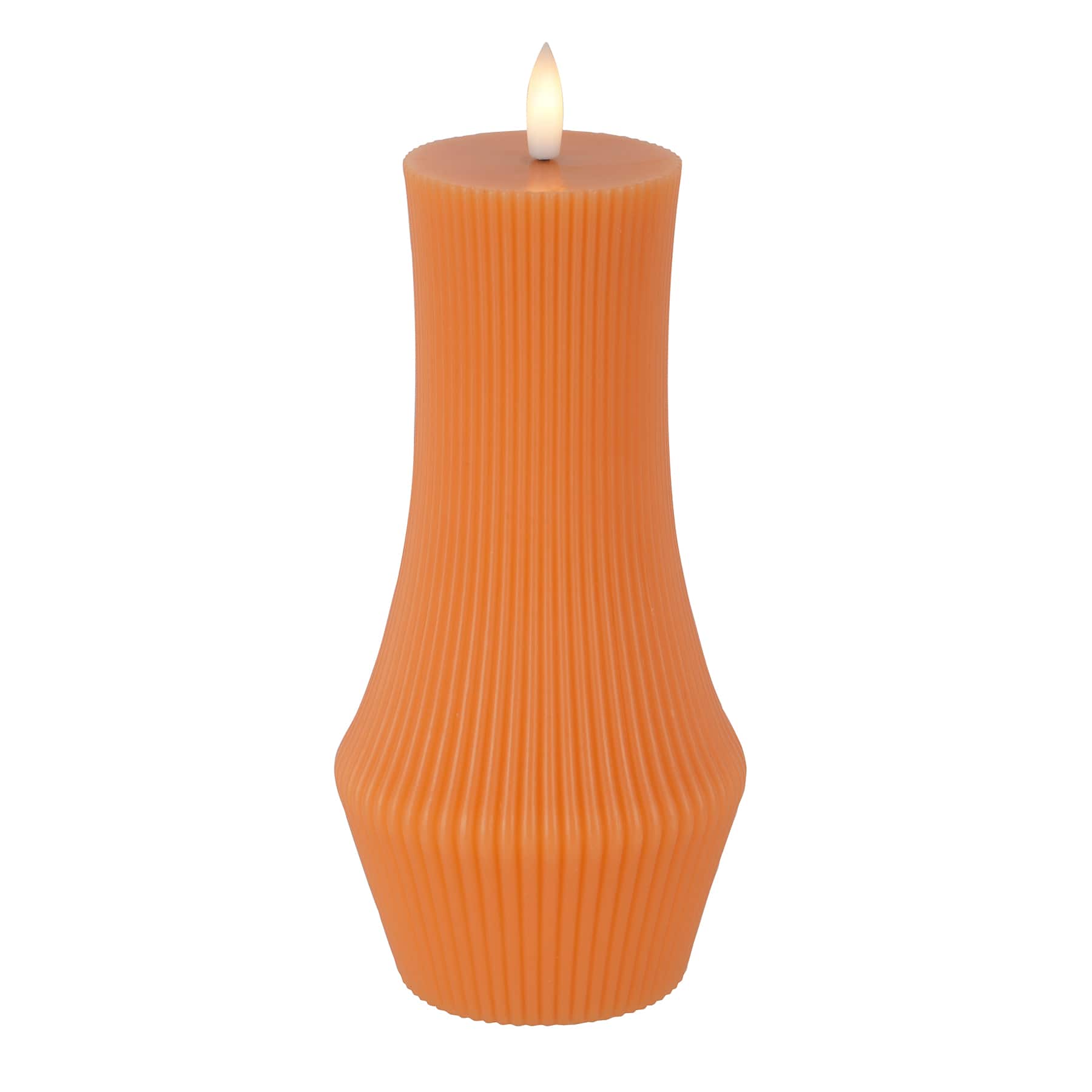 8.5&#x22; Ribbed Pillar LED Wax Candle by Ashland&#xAE;