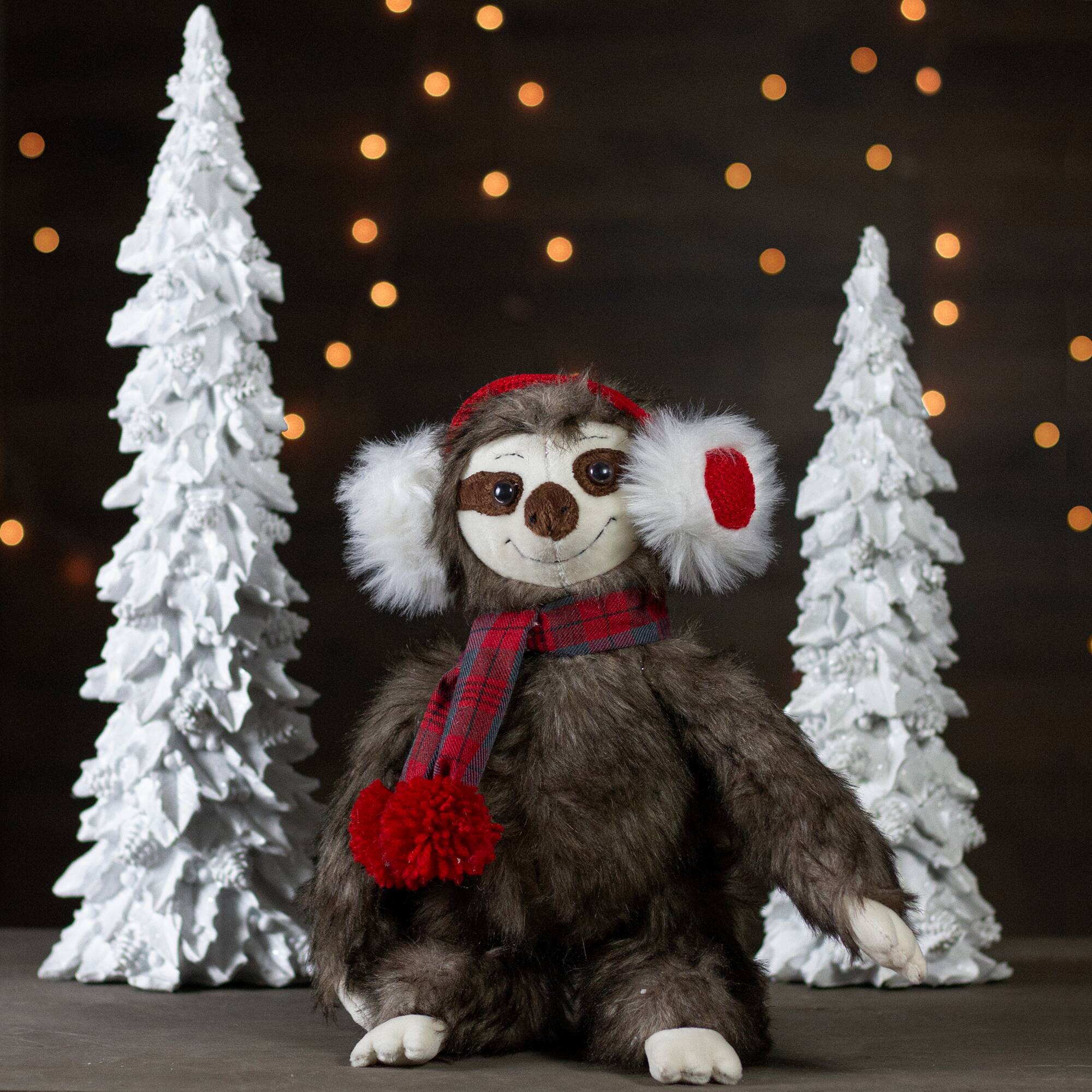12&#x22; Plush Sitting Sloth Tabletop Decoration
