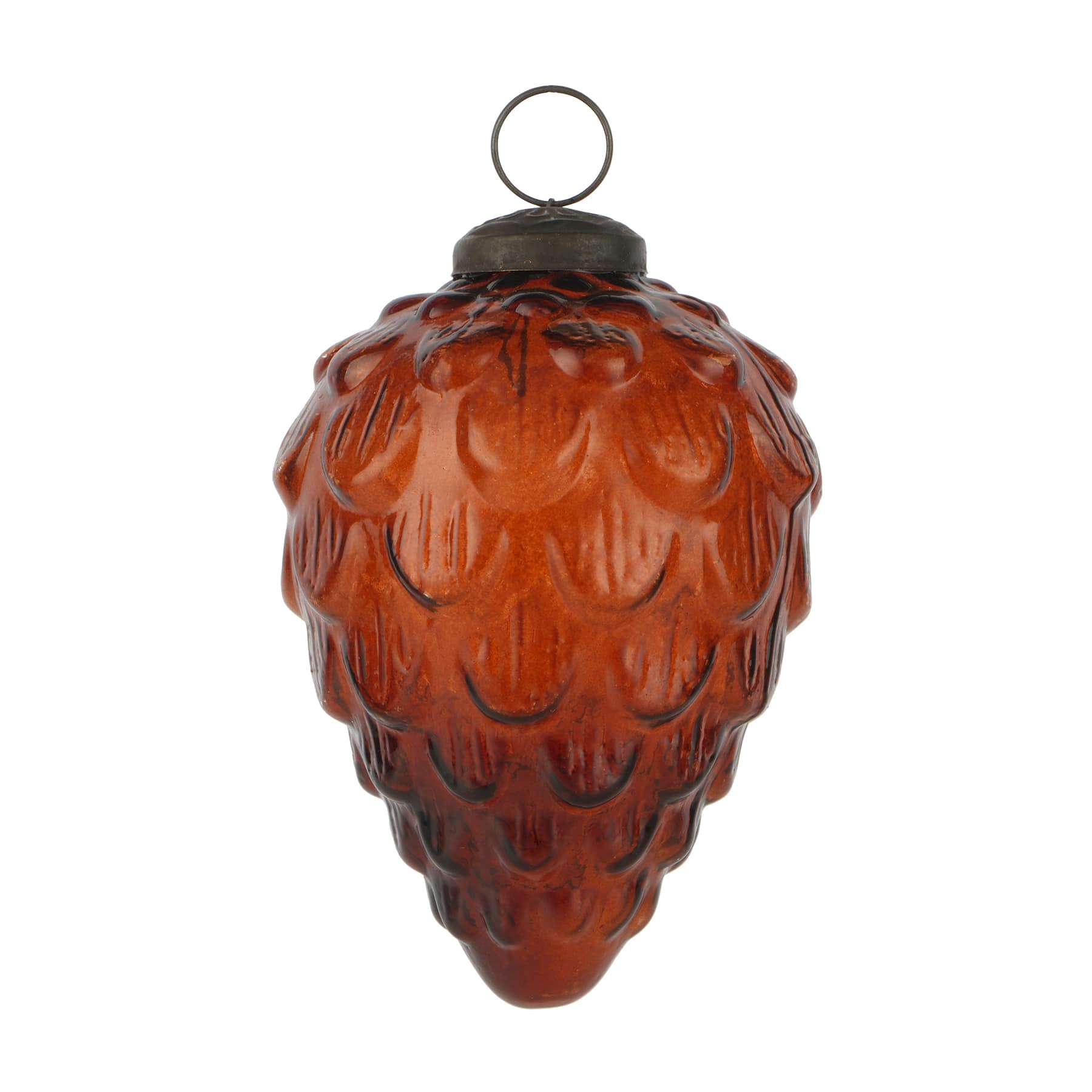 4&#x22; Brown Pinecone Glass Ornament by Ashland&#xAE;