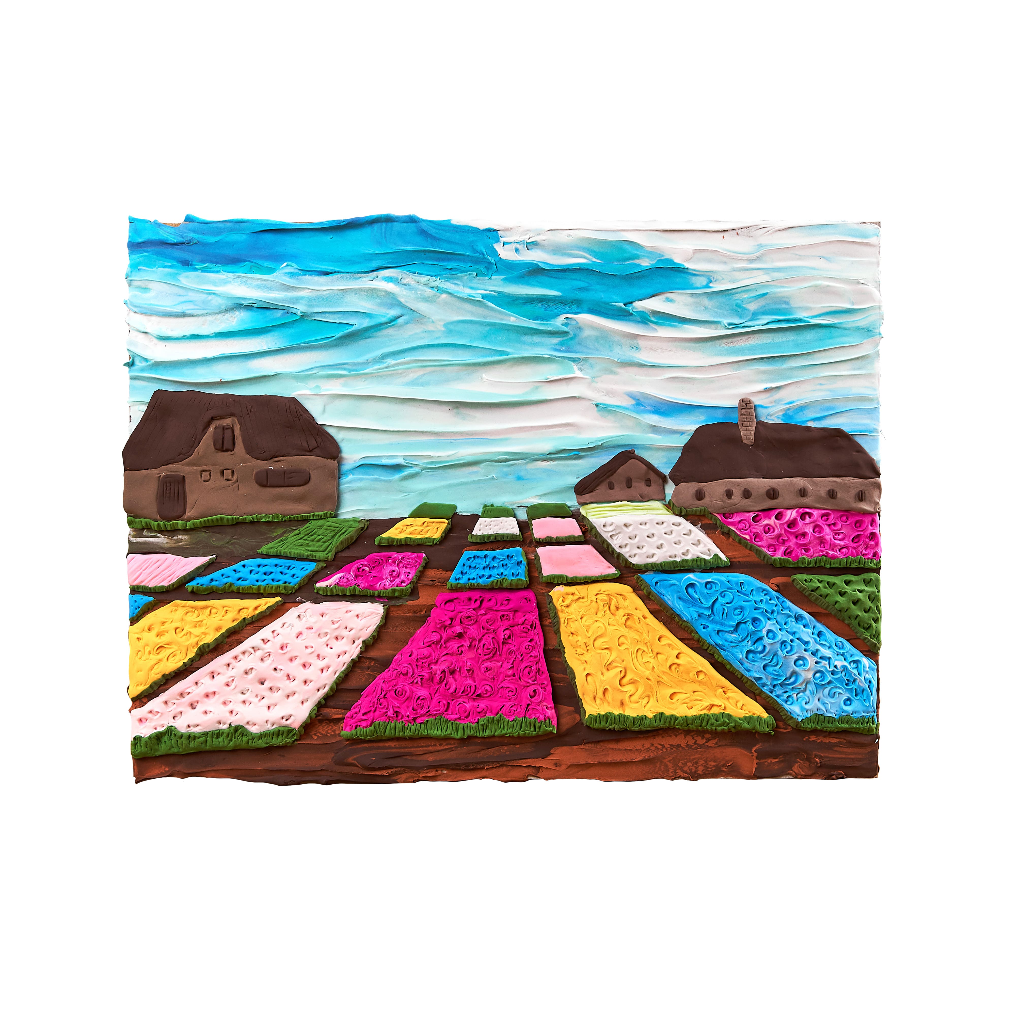 OKTO Sensory Art 3D Vincent Van Gogh Flower Beds in Holland Clay Painting Kit