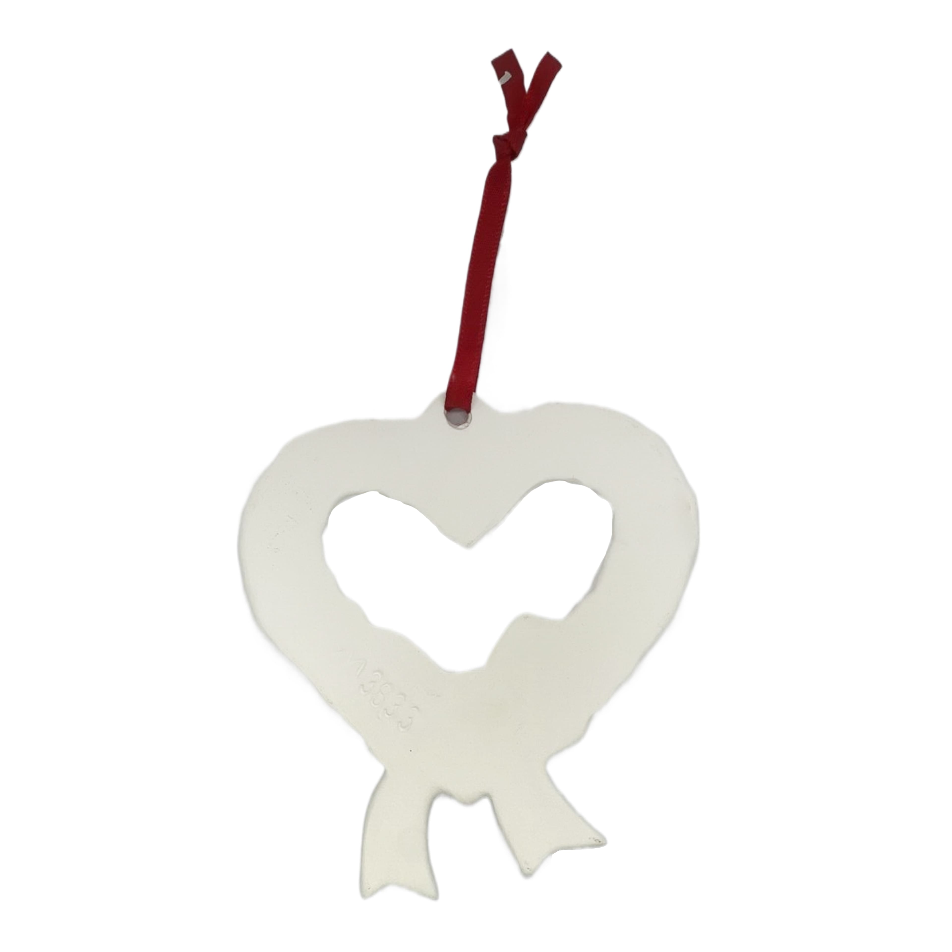 3.75&#x22; DIY Ceramic Heart Wreath Ornament by Make Market&#xAE;