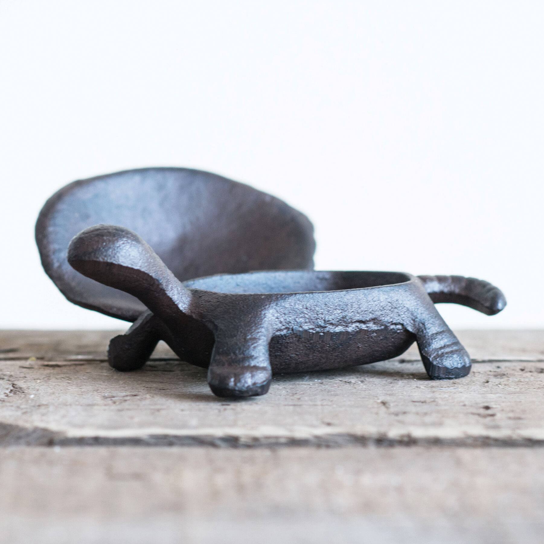 Hello Honey&#xAE; 6&#x22; Secret Garden Decorative Cast Iron Tortoise Key Box