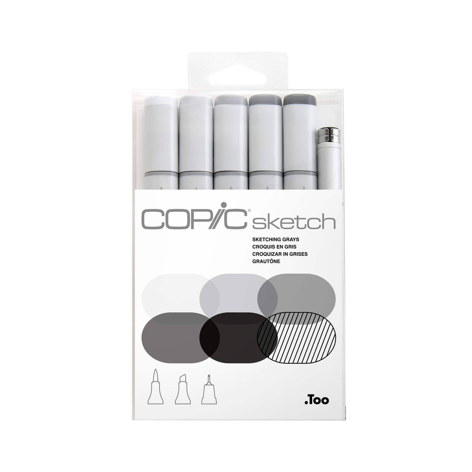 6 Packs: 6 ct. (36 total) Copic&#xAE; Sketch Marker Set, Sketching Grays
