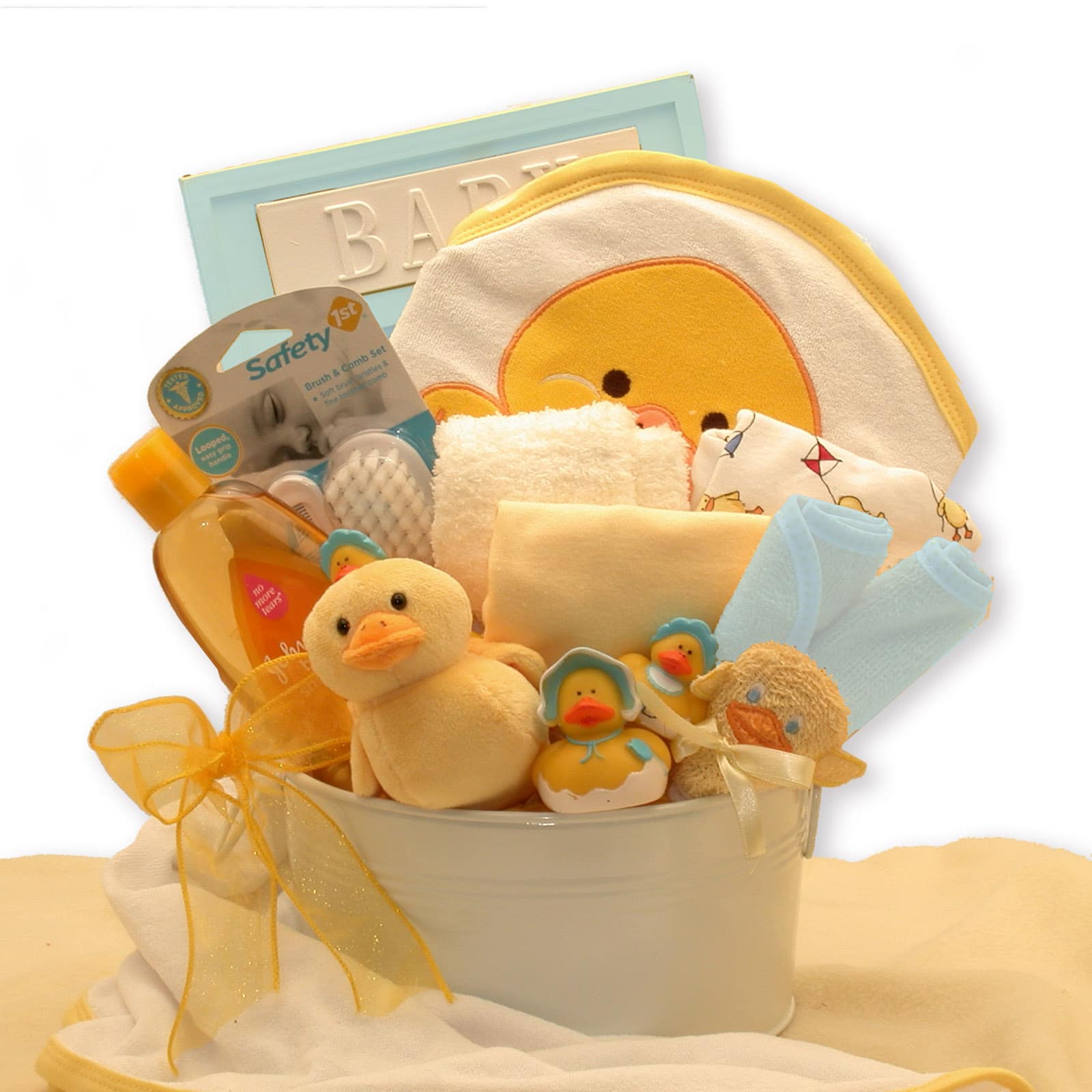 Bath Time Baby Blue New Baby Basket
