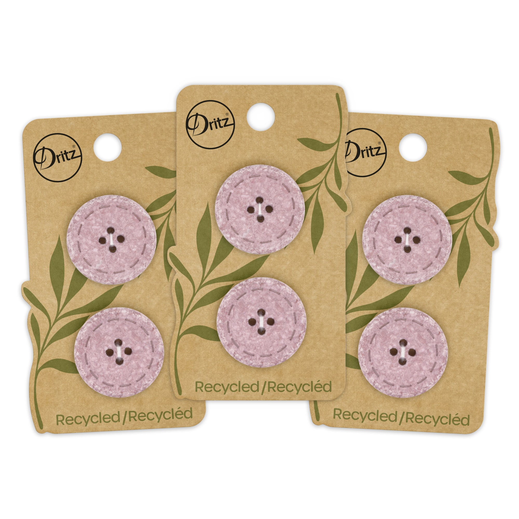 Dritz&#xAE; 25mm Recycled Cotton Round Stitch Button, 6ct.