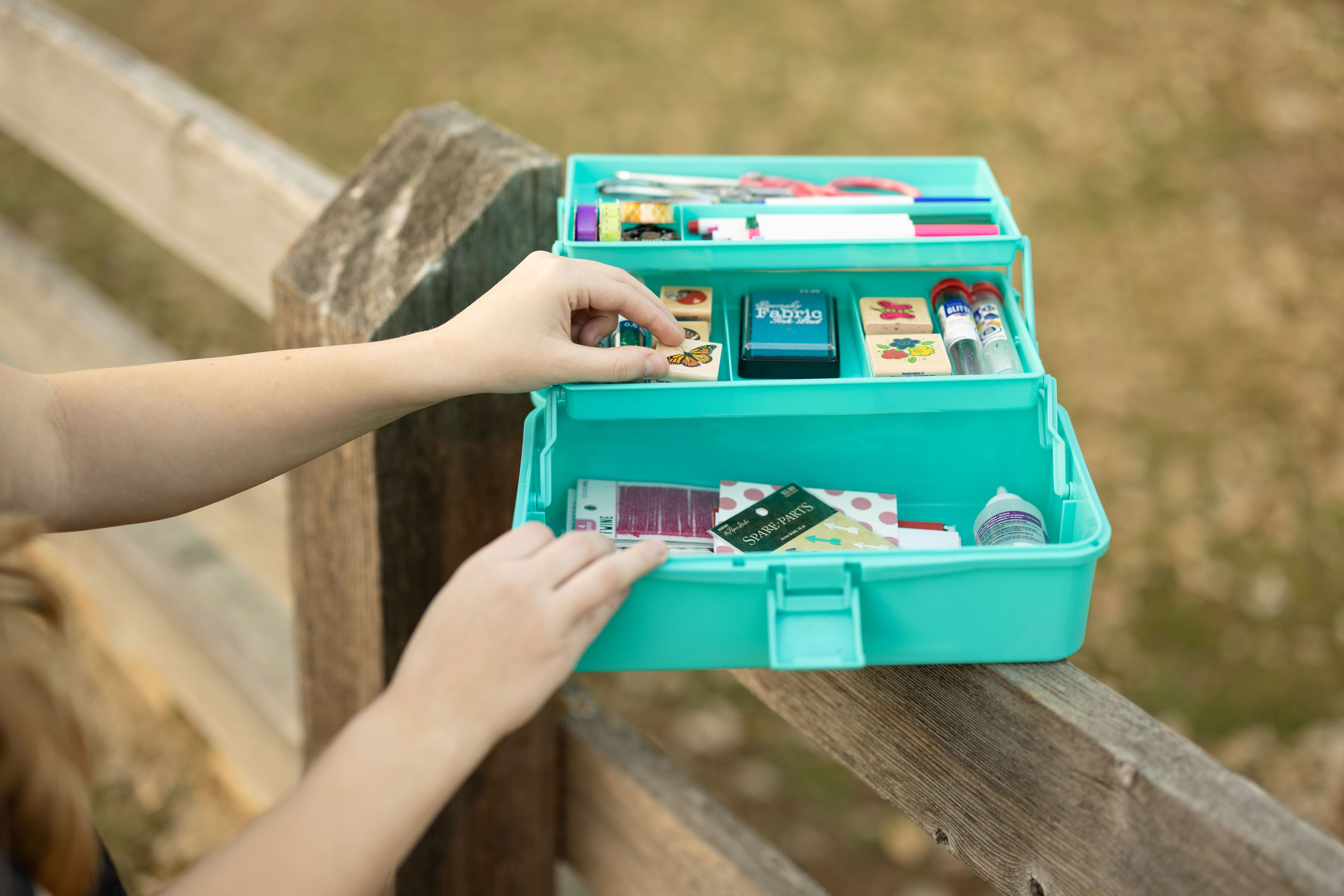 Everything Mary Aqua 3-Layer Storage Box