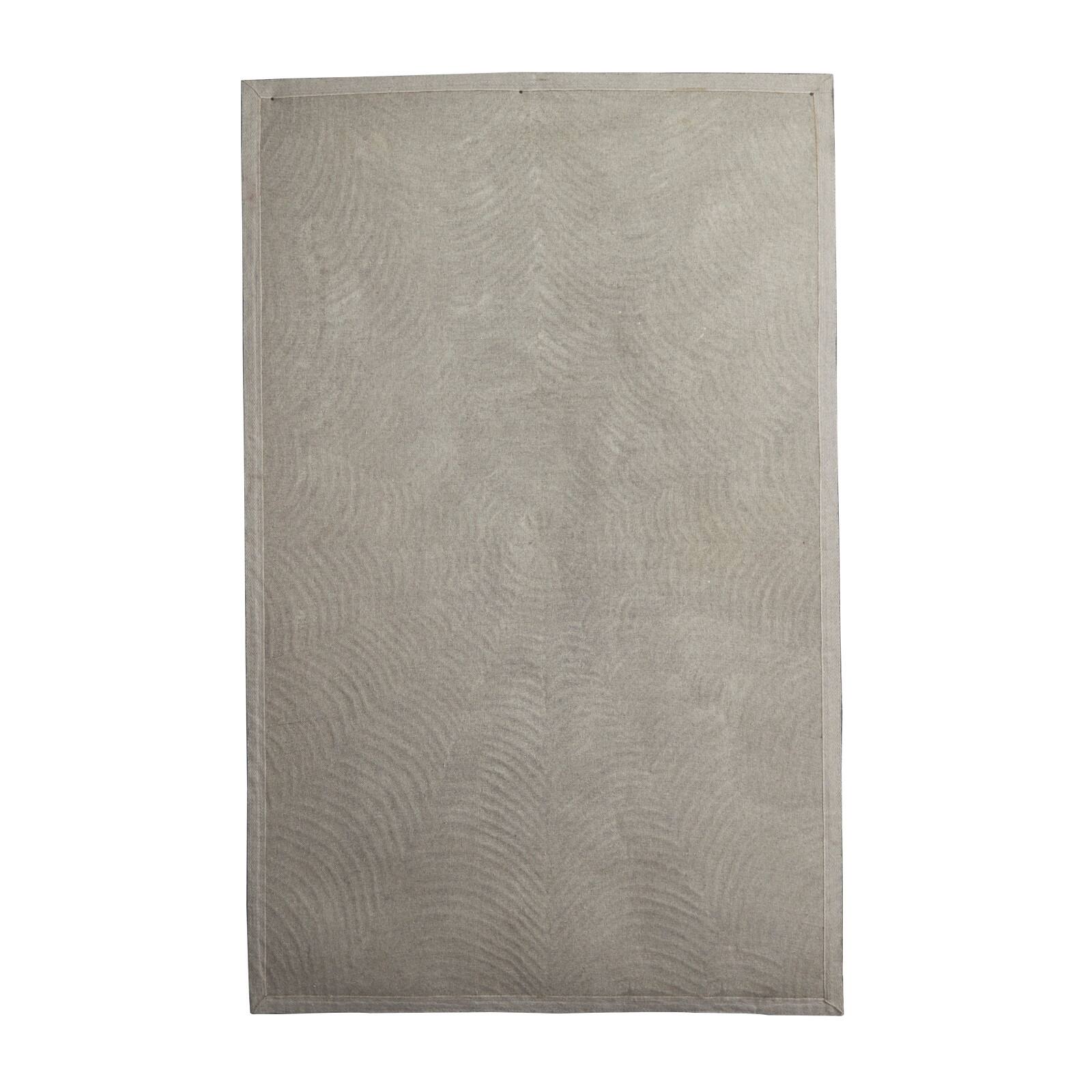 Light Gray Wool Contemporary Hand Hooked Rug, 5ft. x 8ft.