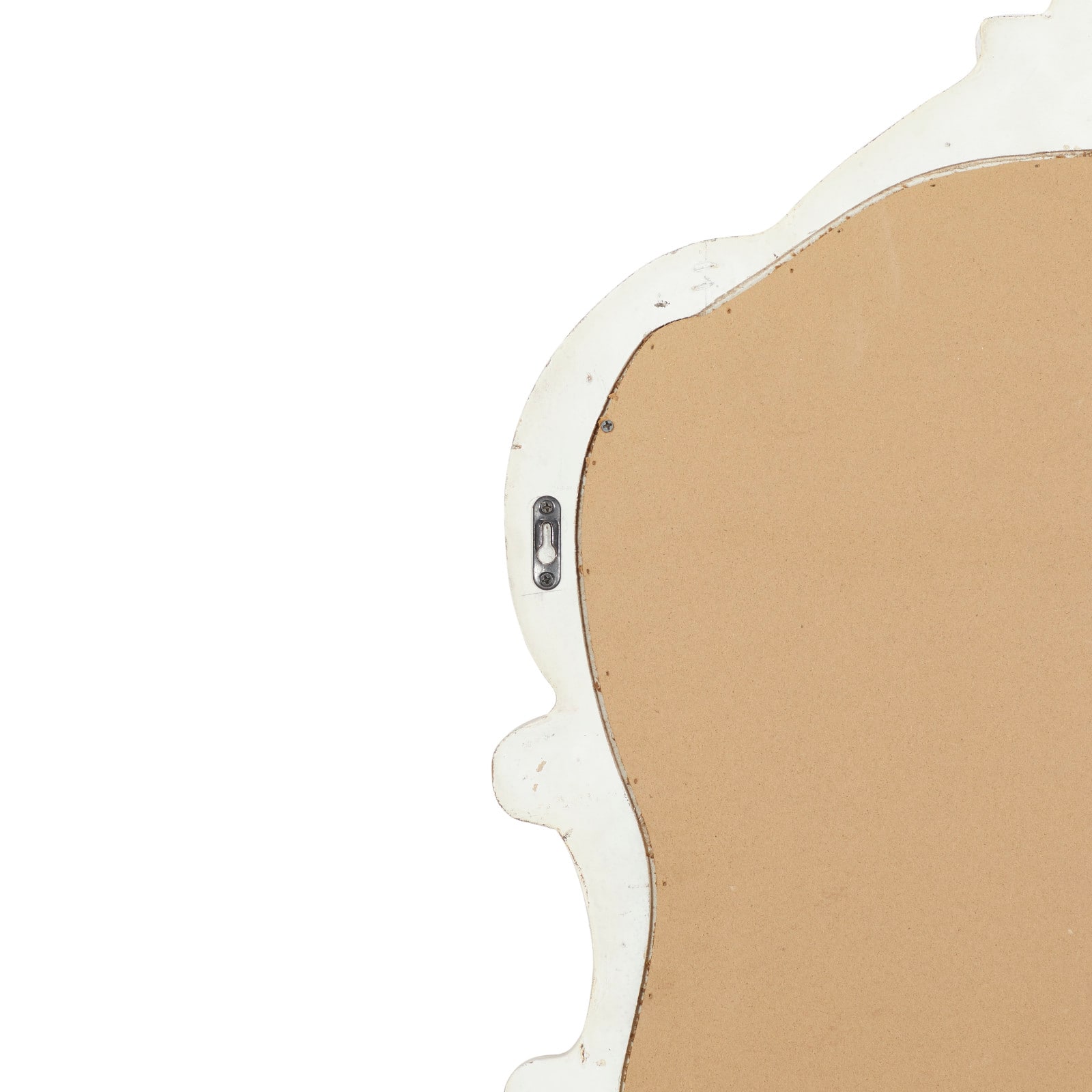 Cream Vintage Wood Wall Mirror, 39&#x22; x 25&#x22;
