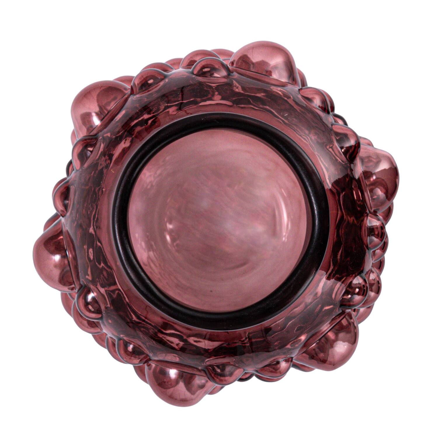 Hello Honey® 8.5" Purple Raised Dots Round Glass Vase