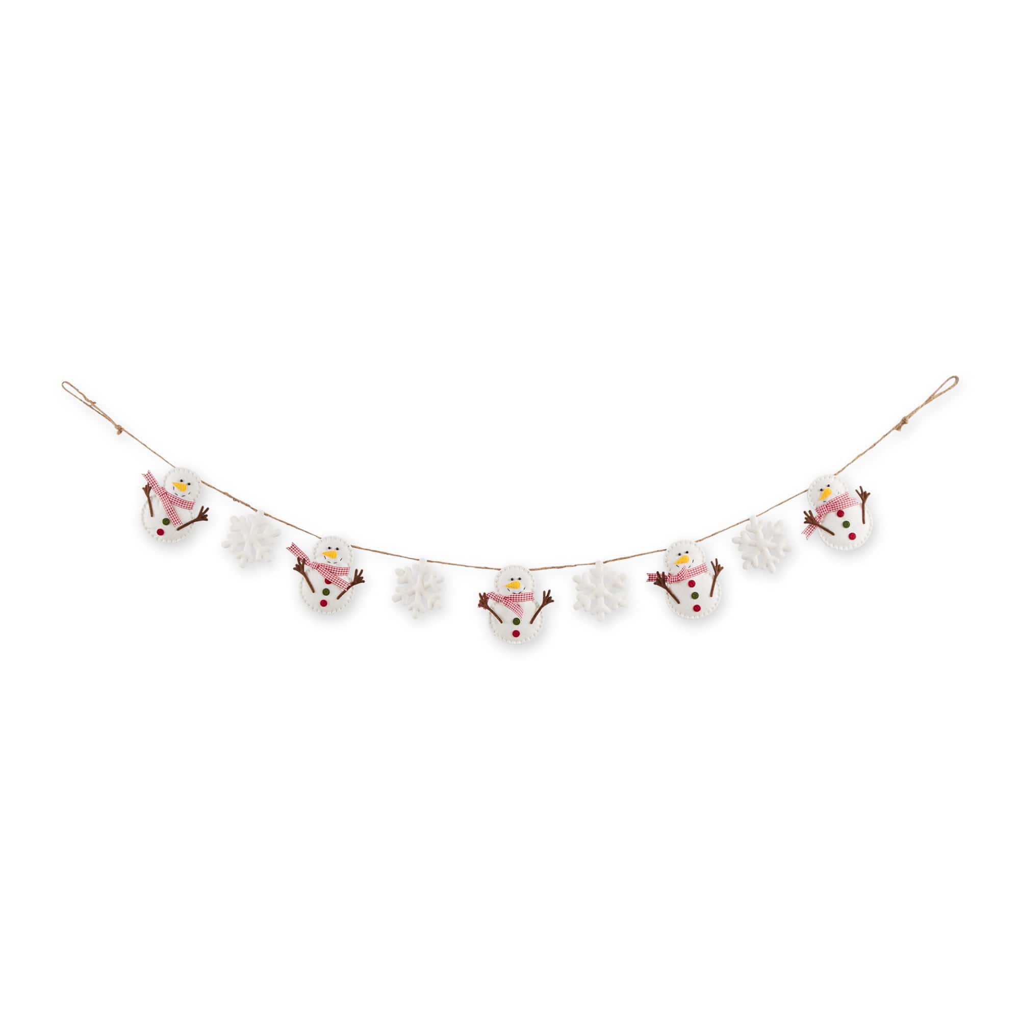 DII&#xAE; 4.9ft. Snowman &#x26; Snowflake Garland