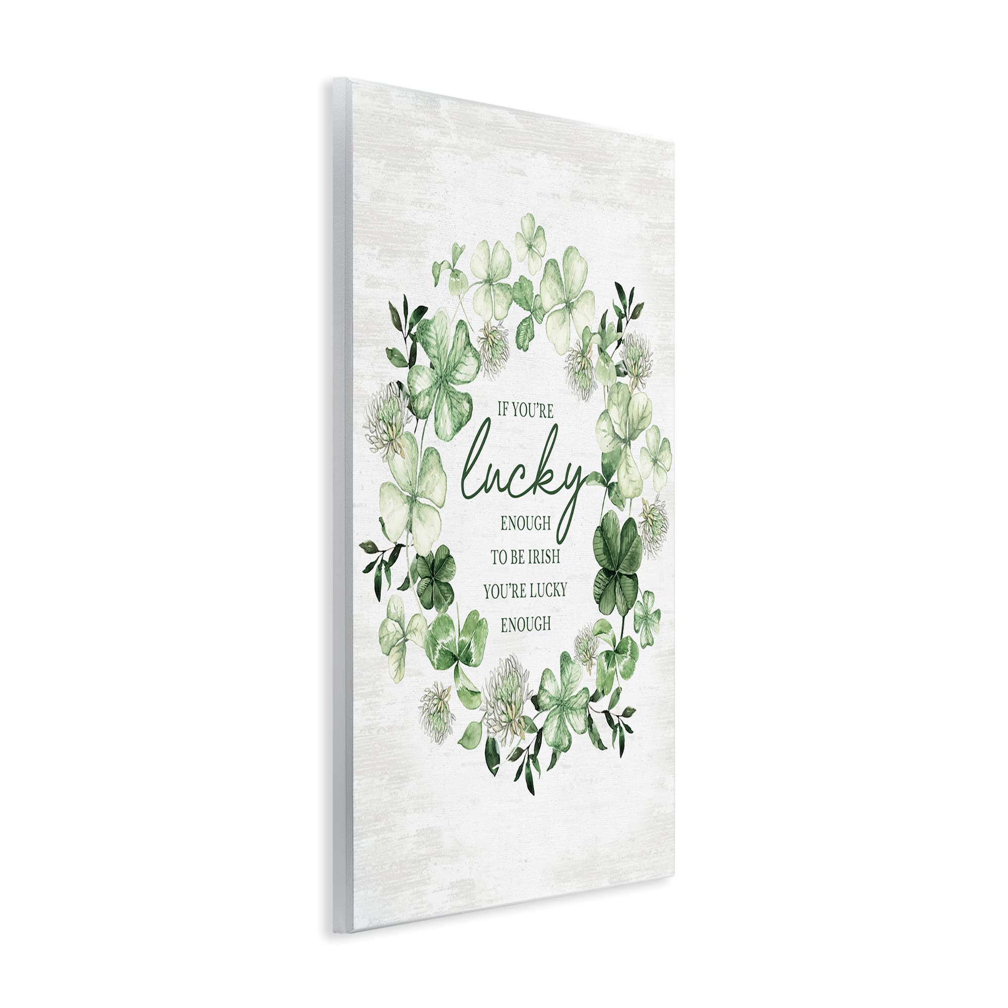 Stupell Industries Irish is Lucky Enough Wreath Wall Plaque Art
