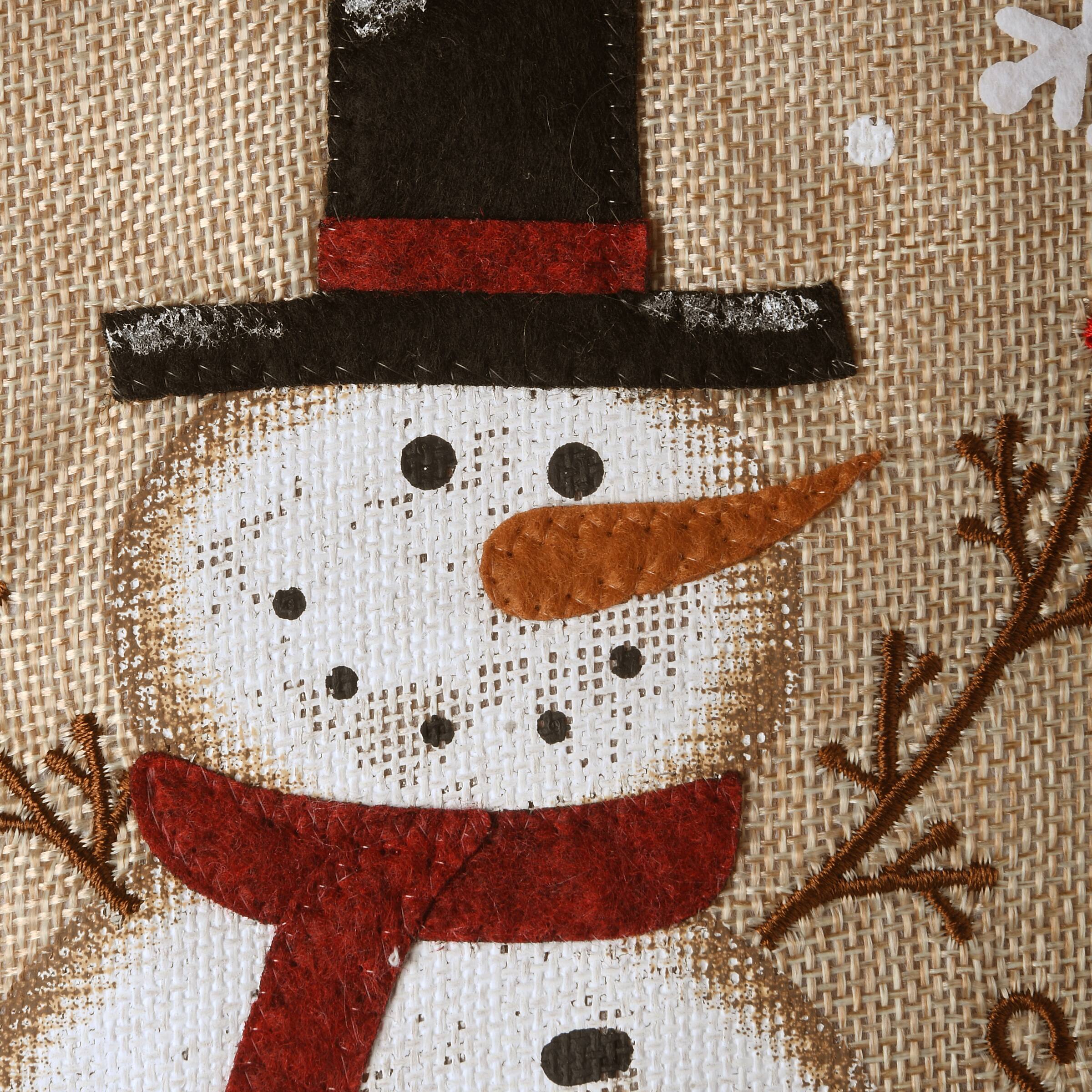 21" Alpine Collection Black Hat Snowman Stocking