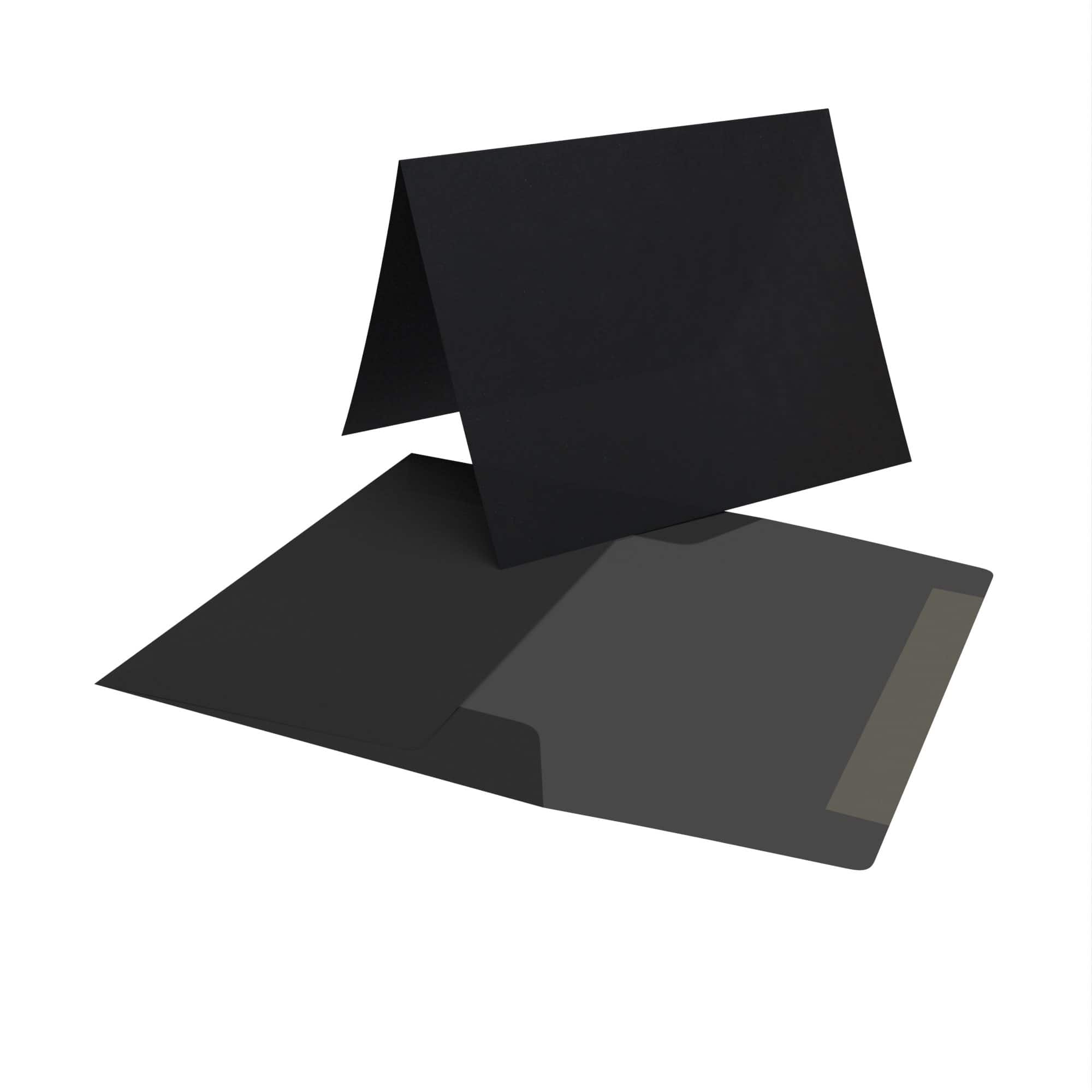 PA Paper™ Accents 4.25" x 5.5" Black Cards & Envelopes, 25ct.