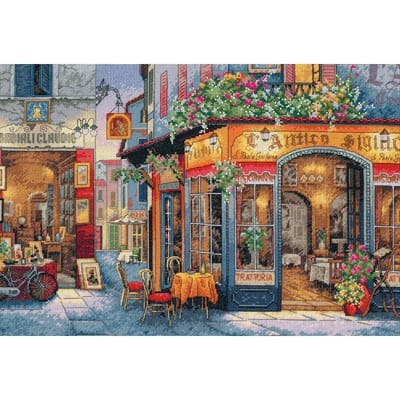 Gold Collection European Bistro Counted Cross Stitch Kit-16&quot;X11&quot; 16 Count (並行輸入品) Gold Collection - European Bistro - CrossStitchWorld