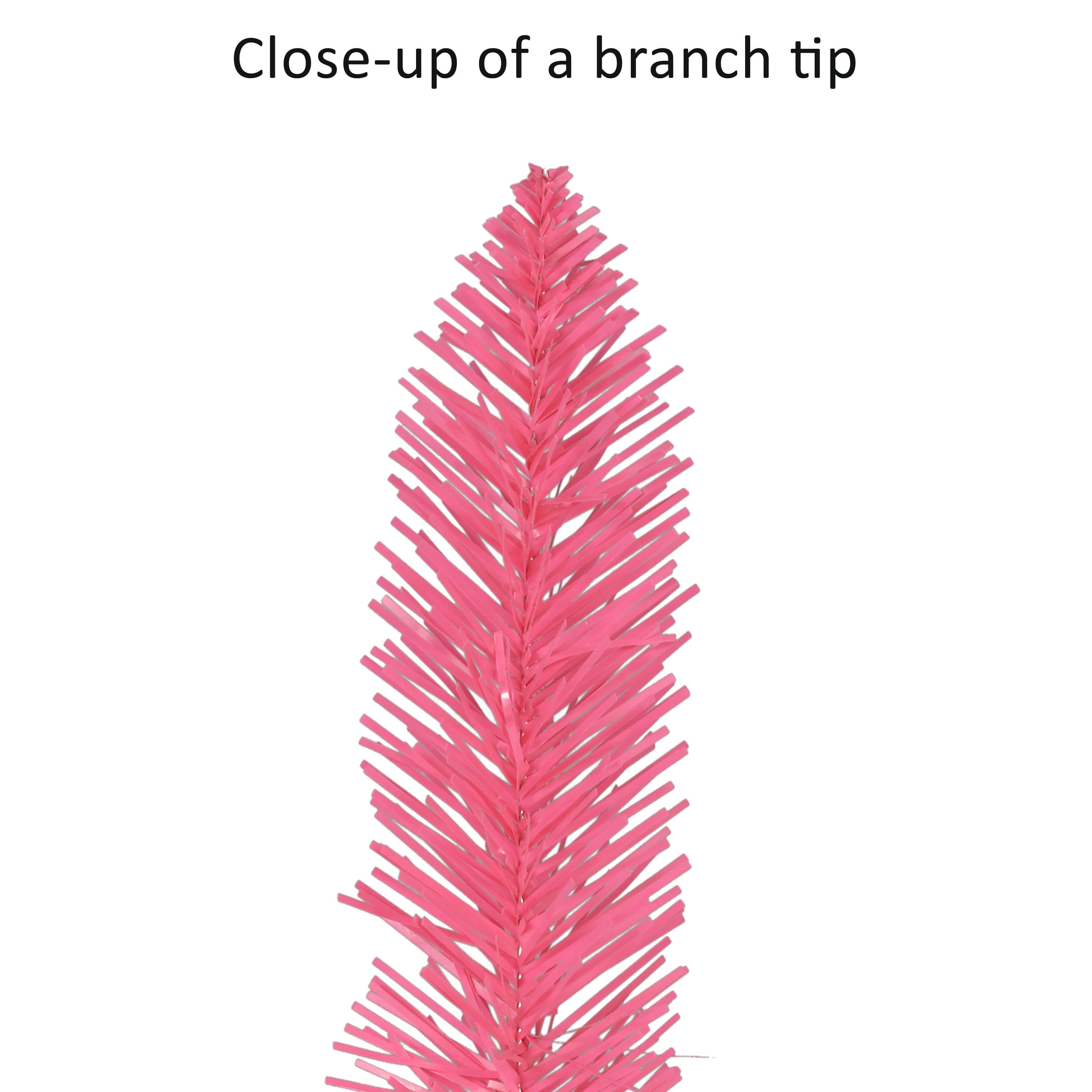 4ft. Pre-Lit Pink Artificial Alpine Pencil Tree, Clear Lights