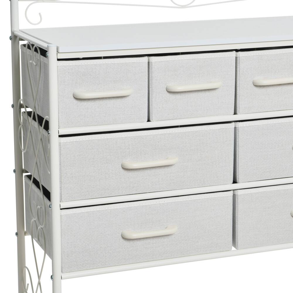 Household Essentials Victoria 8-Drawer Dresser with Shelf