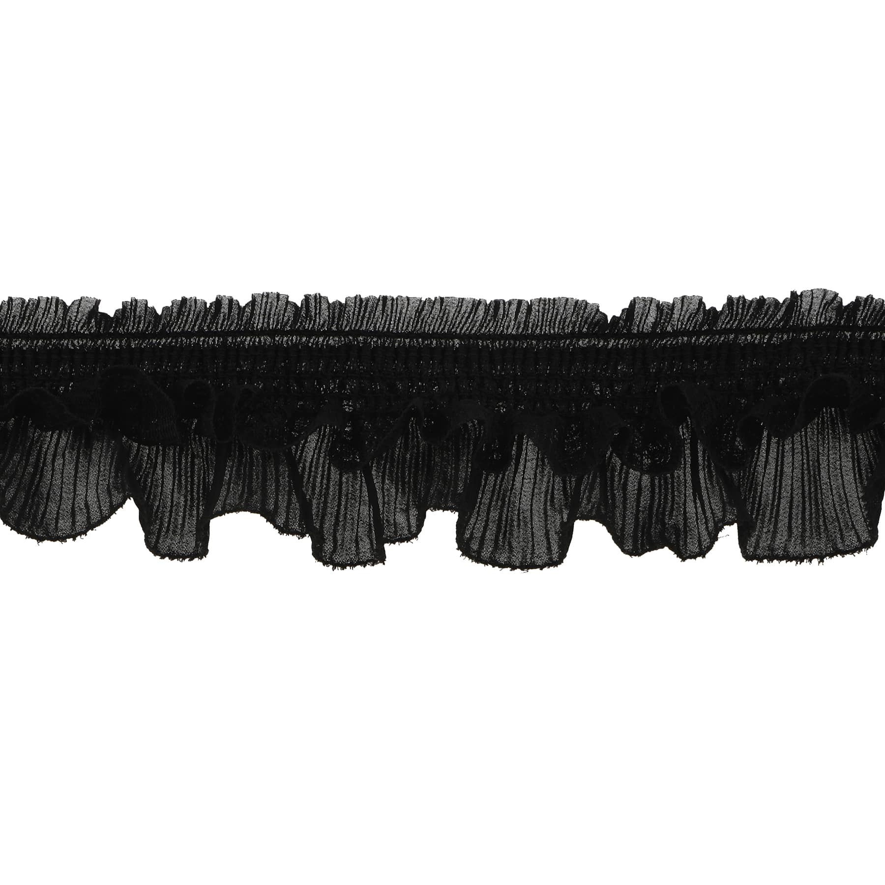 2.5&#x22; Black Chiffon Pleated Trim by Celebrate It&#xAE;
