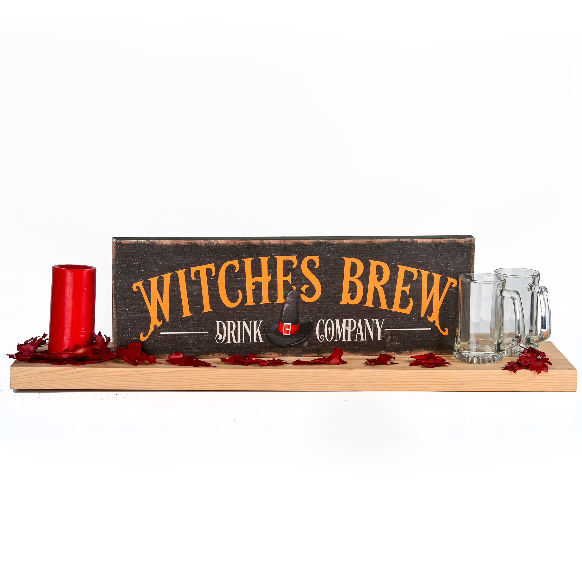 24" Halloween “Witches Brew" Wood Wall Sign