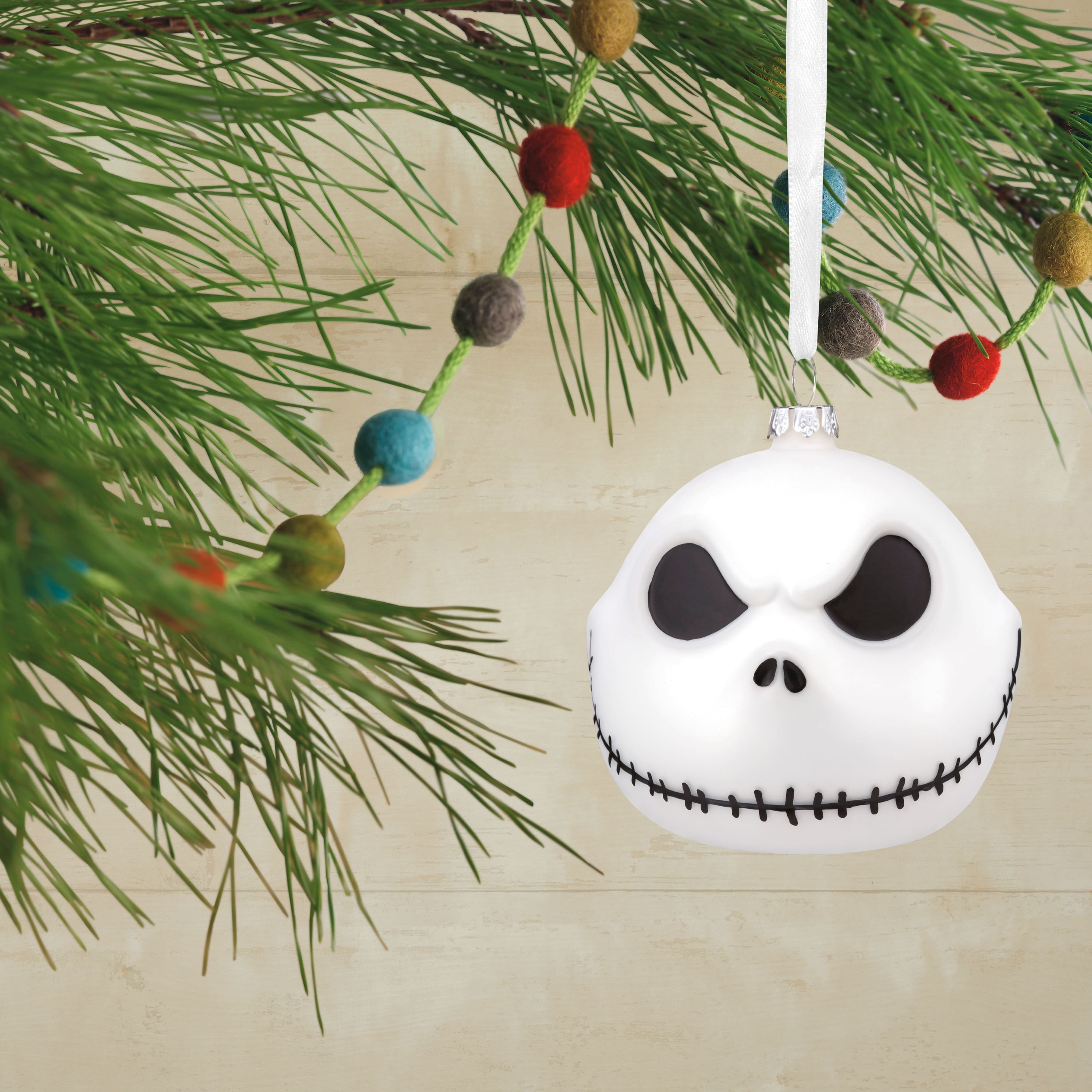 Hallmark Disney&#xAE; The Nightmare Before Christmas 3.5&#x22; Jack Skellington Blown Glass Ornament