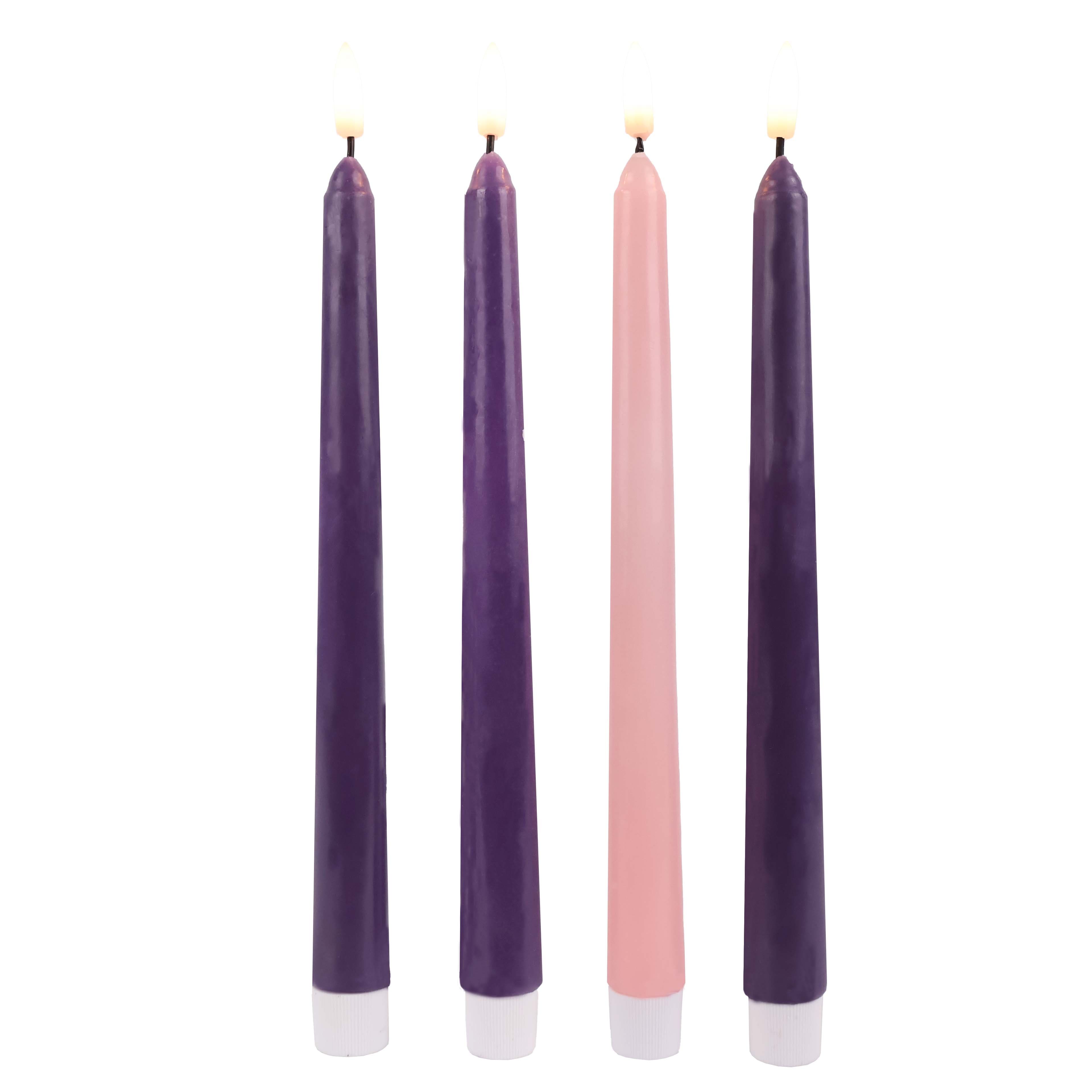 10.5&#x22; LED Wax Advent Taper Candles, 4ct. by Ashland&#xAE;