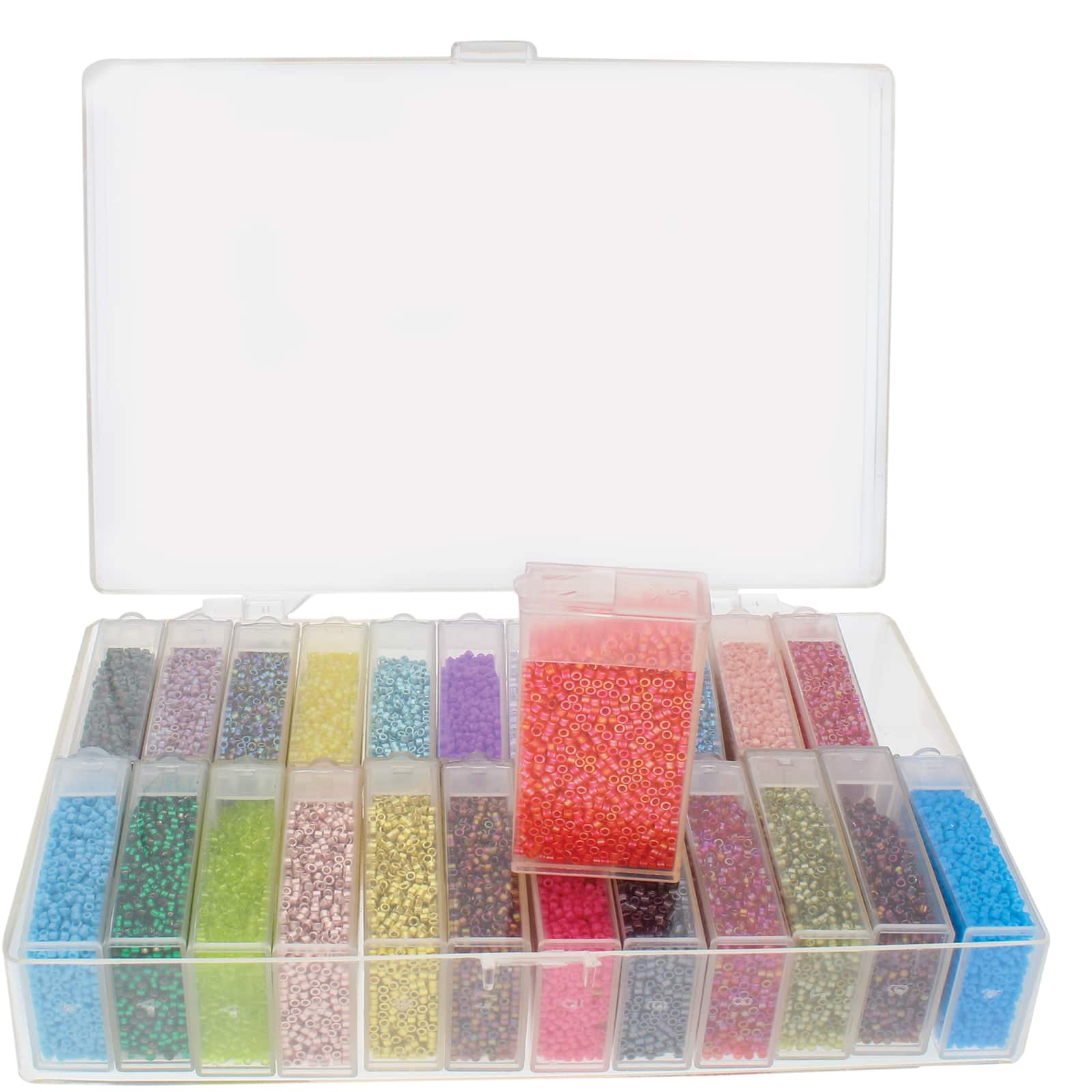 The Beadsmith® Bead Storage System with 24 Flip Top Boxes Michaels